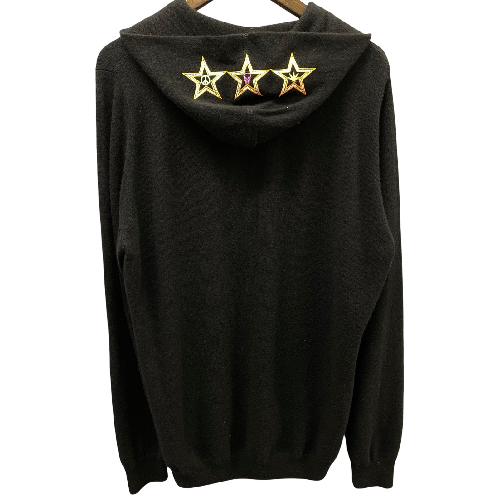 lucien pellat-finet Cashmere Bear Appliqué Knit Hoodie Size XL