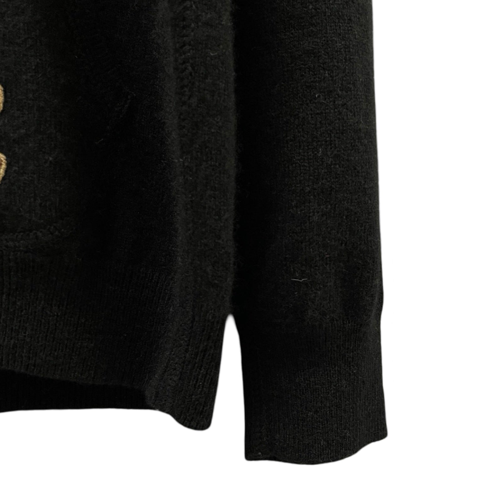 lucien pellat-finet Cashmere Bear Appliqué Knit Hoodie Size XL