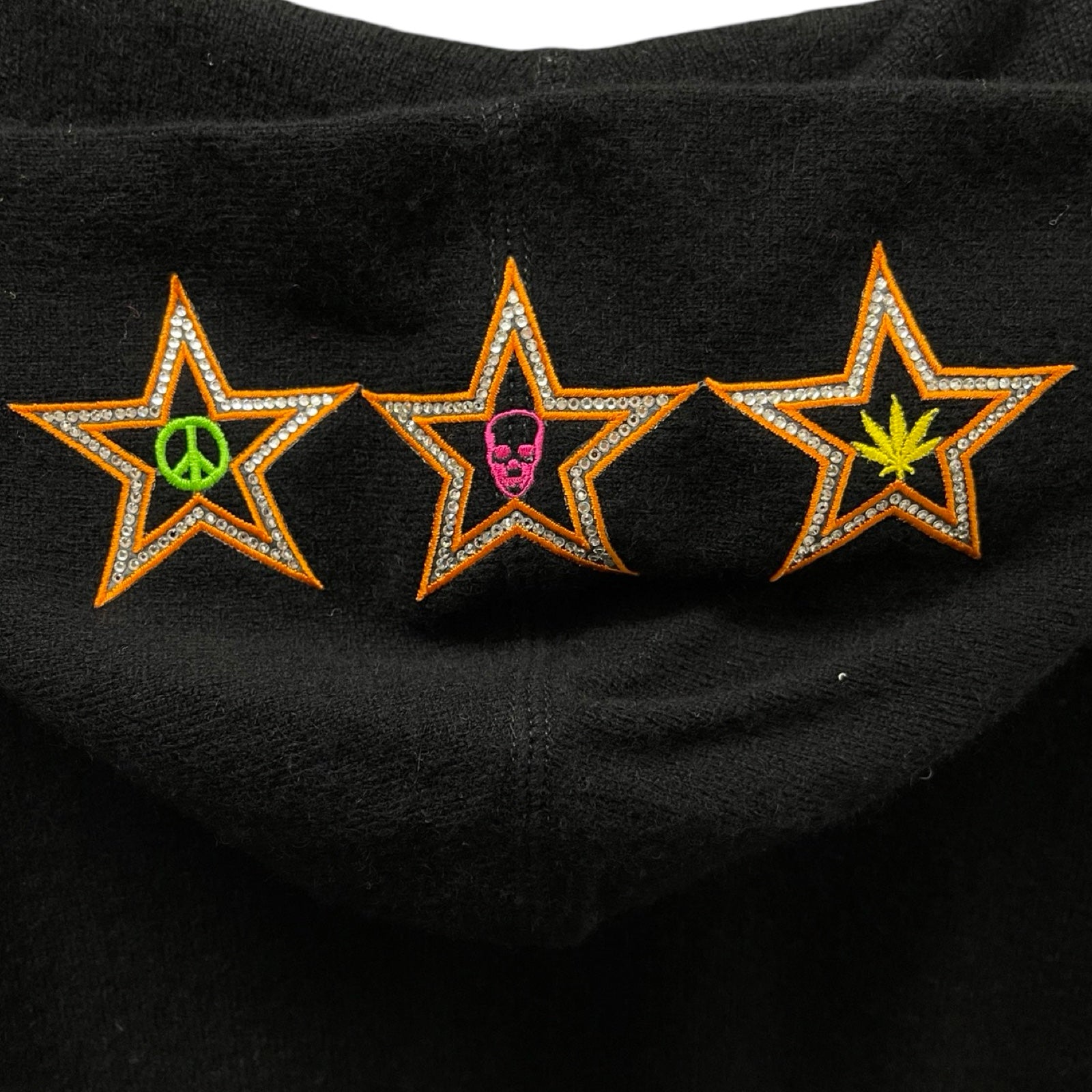 lucien pellat-finet Cashmere Bear Appliqué Knit Hoodie Size XL