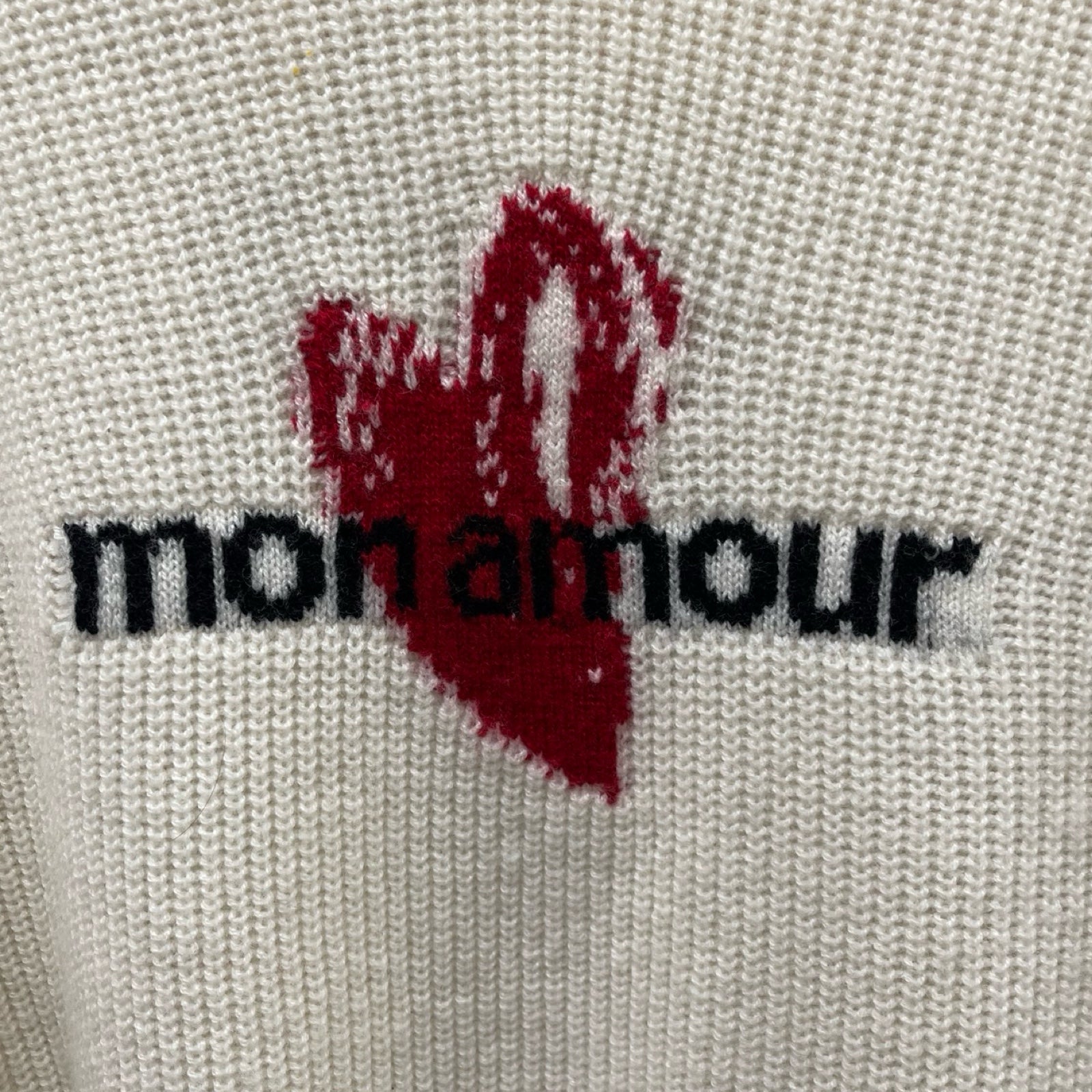 EMPORIO ARMANI 2024SS Mon Amour Intarsia-Knit Hoodie 3D1MVJ1M42Z Size L