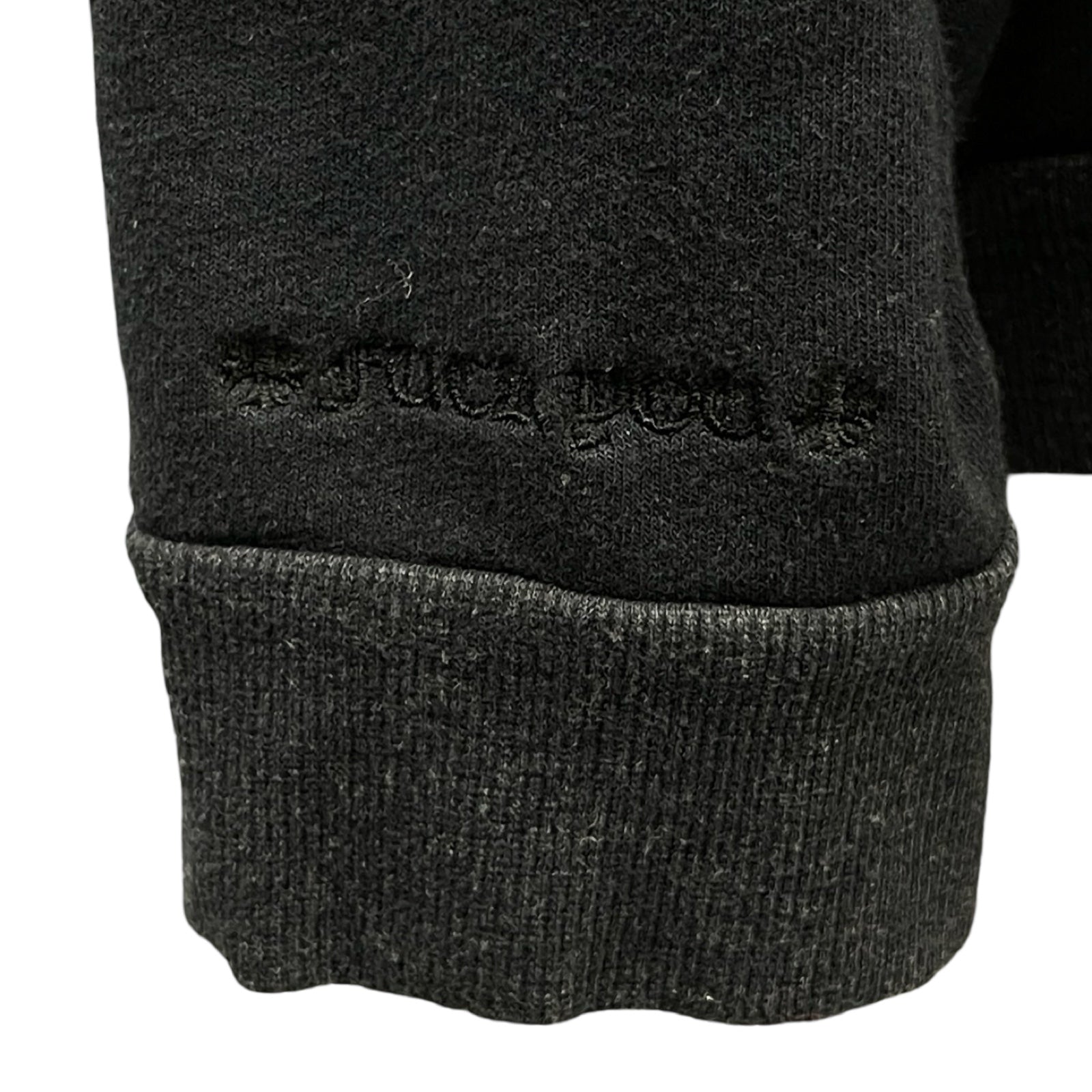 CHROME HEARTS Y NOT Leather Cross Patch Crewneck Sweat Shirt Size XL