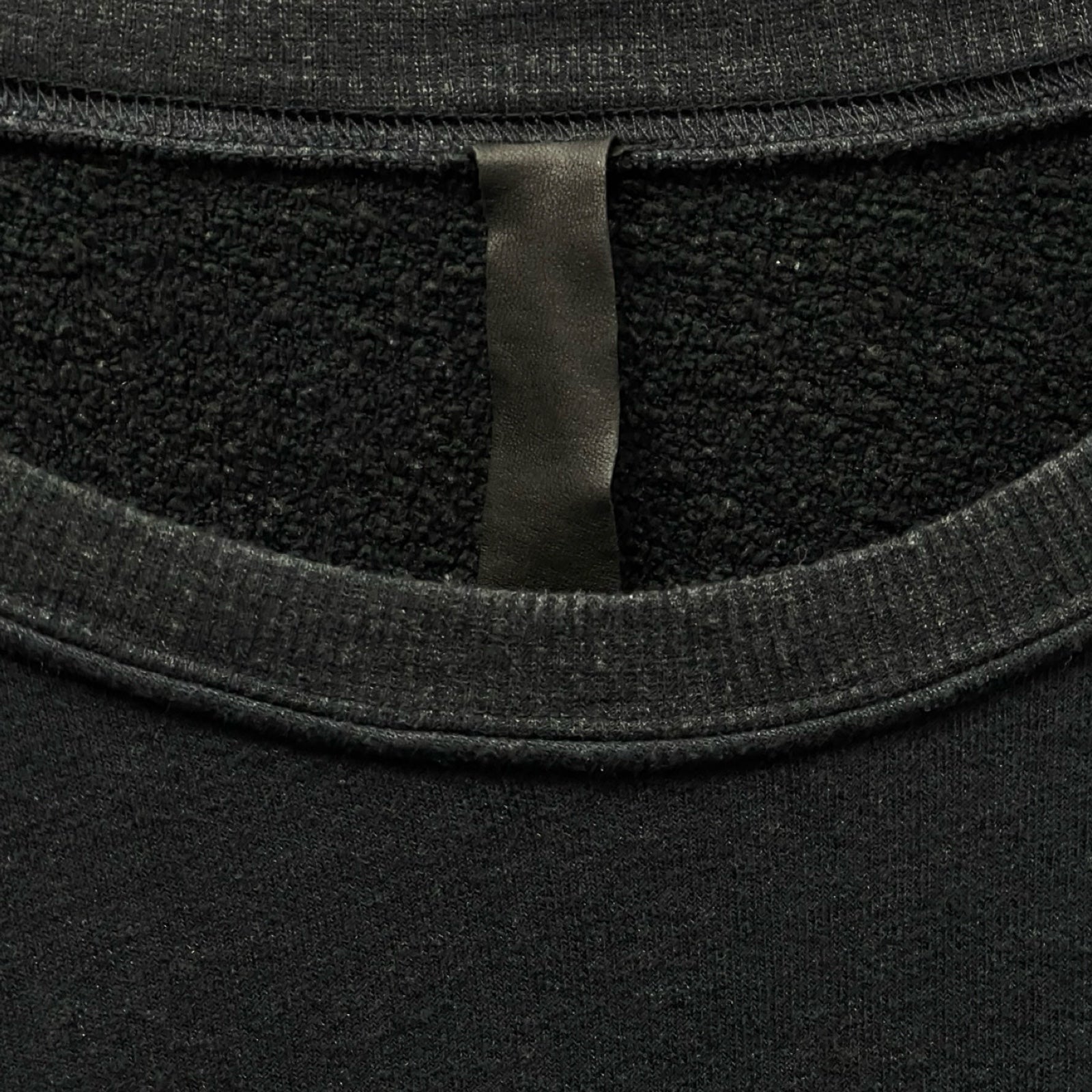 CHROME HEARTS Y NOT Leather Cross Patch Crewneck Sweat Shirt Size XL