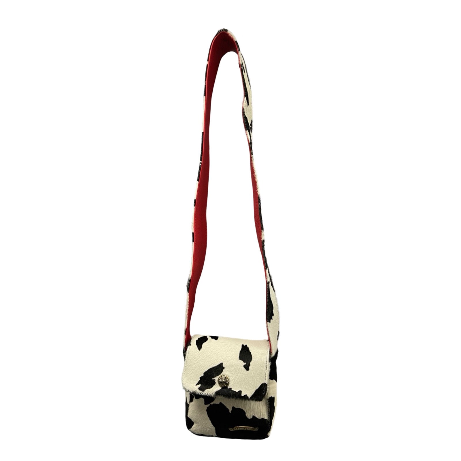 CHROME HEARTS HOT POT CH Plus Cross Ball Unborn Carf Leather Shoulder Bag