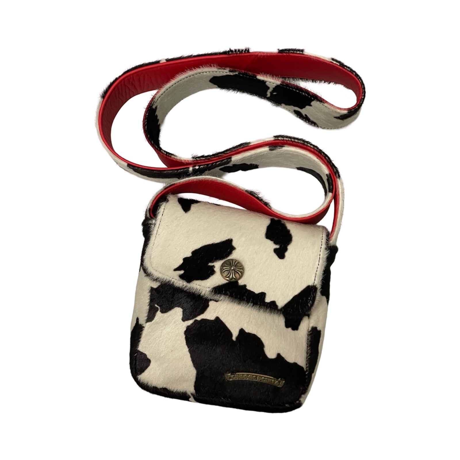 CHROME HEARTS HOT POT CH Plus Cross Ball Unborn Carf Leather Shoulder Bag