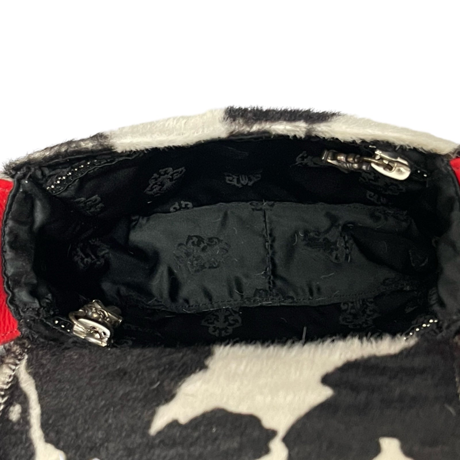 CHROME HEARTS HOT POT CH Plus Cross Ball Unborn Carf Leather Shoulder Bag