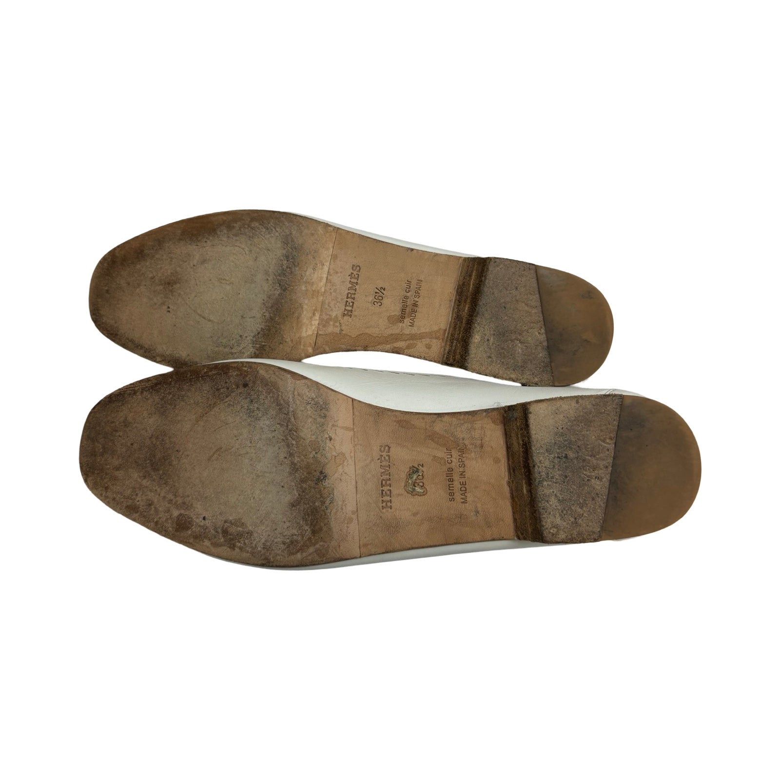 HERMES Leather Loafer Size 36 1/2