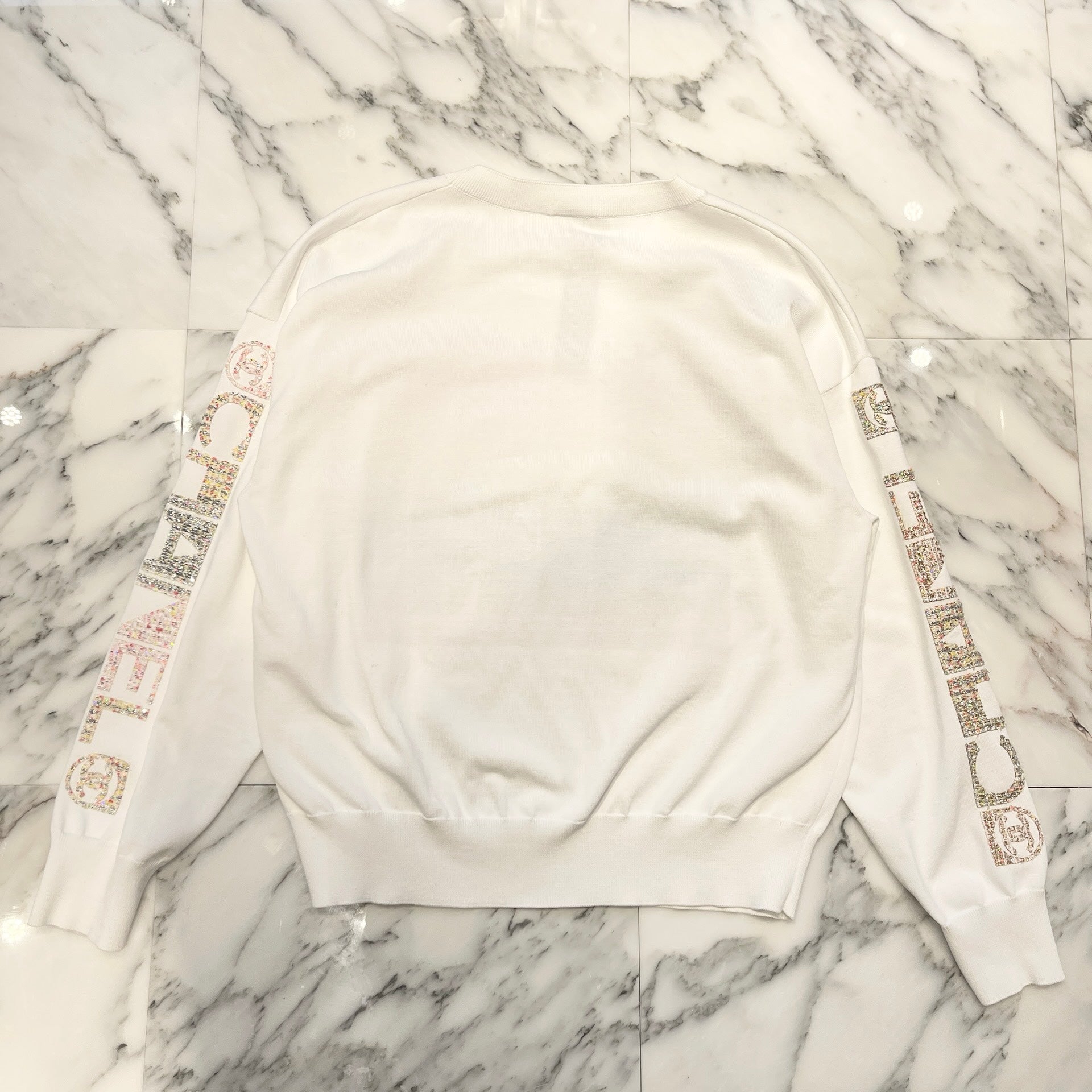 CHANEL 2024SS 24 Cruise Palm Tree Embroidery Sweat Shirt P76585K11137 Size 50