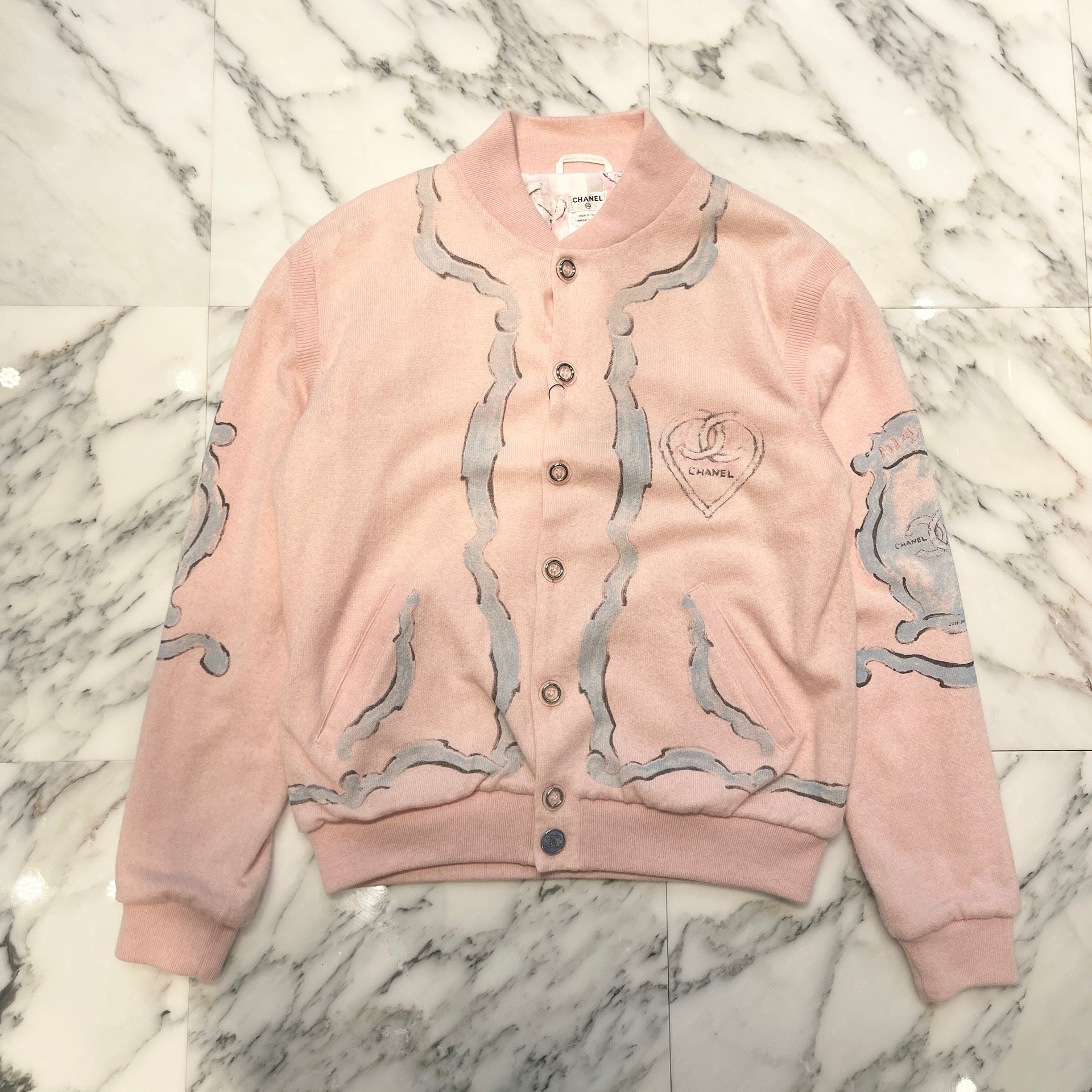 CHANEL 2009AW 09 Cruise Miami Hotel Cashmere Knit Cardigan P34566W04242 Size 48