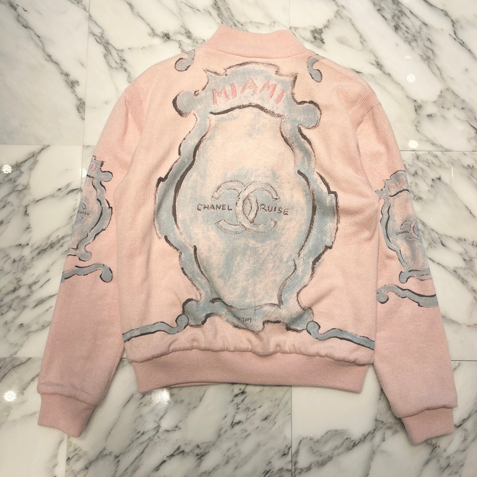 CHANEL 2009AW 09 Cruise Miami Hotel Cashmere Knit Cardigan P34566W04242 Size 48