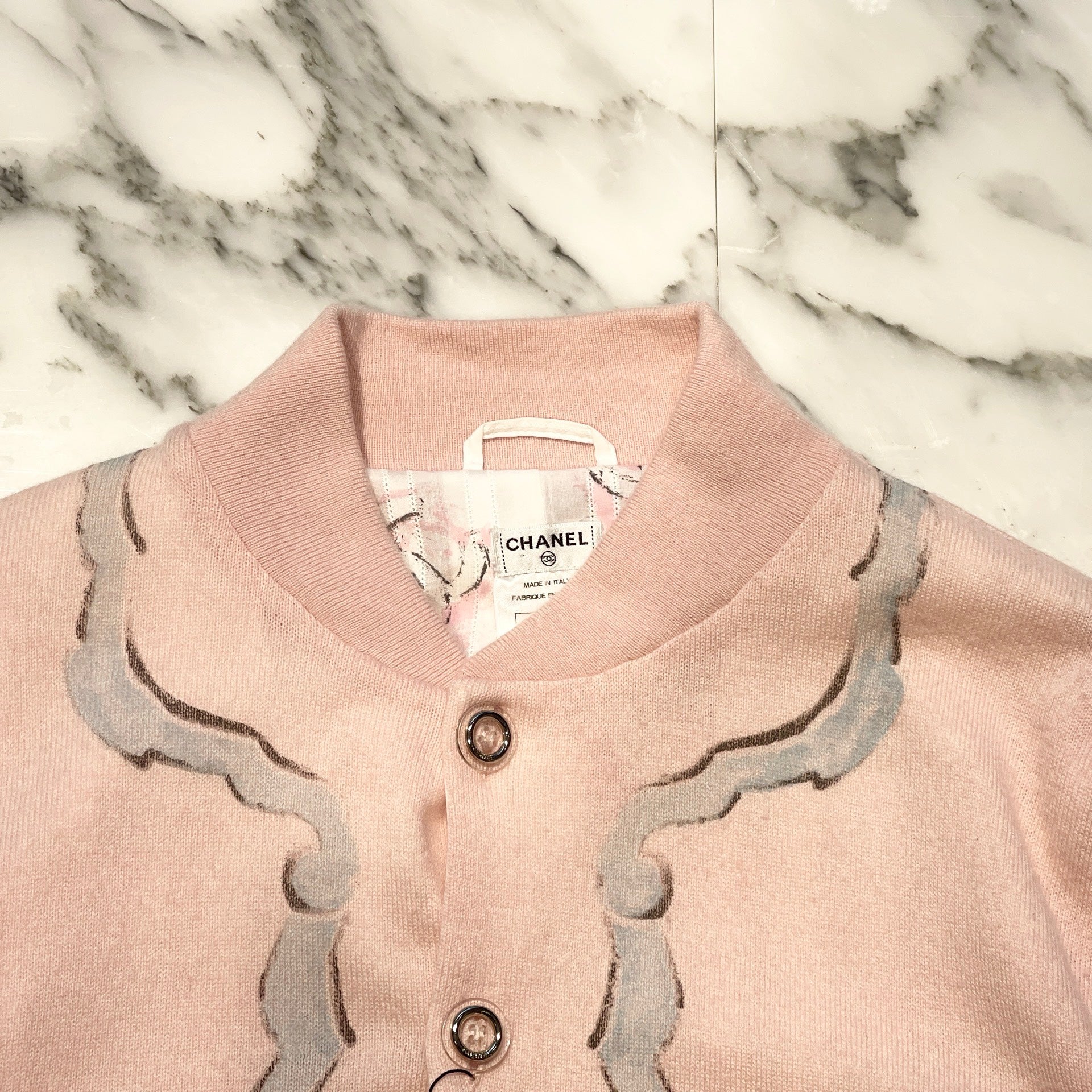 CHANEL 2009AW 09 Cruise Miami Hotel Cashmere Knit Cardigan P34566W04242 Size 48