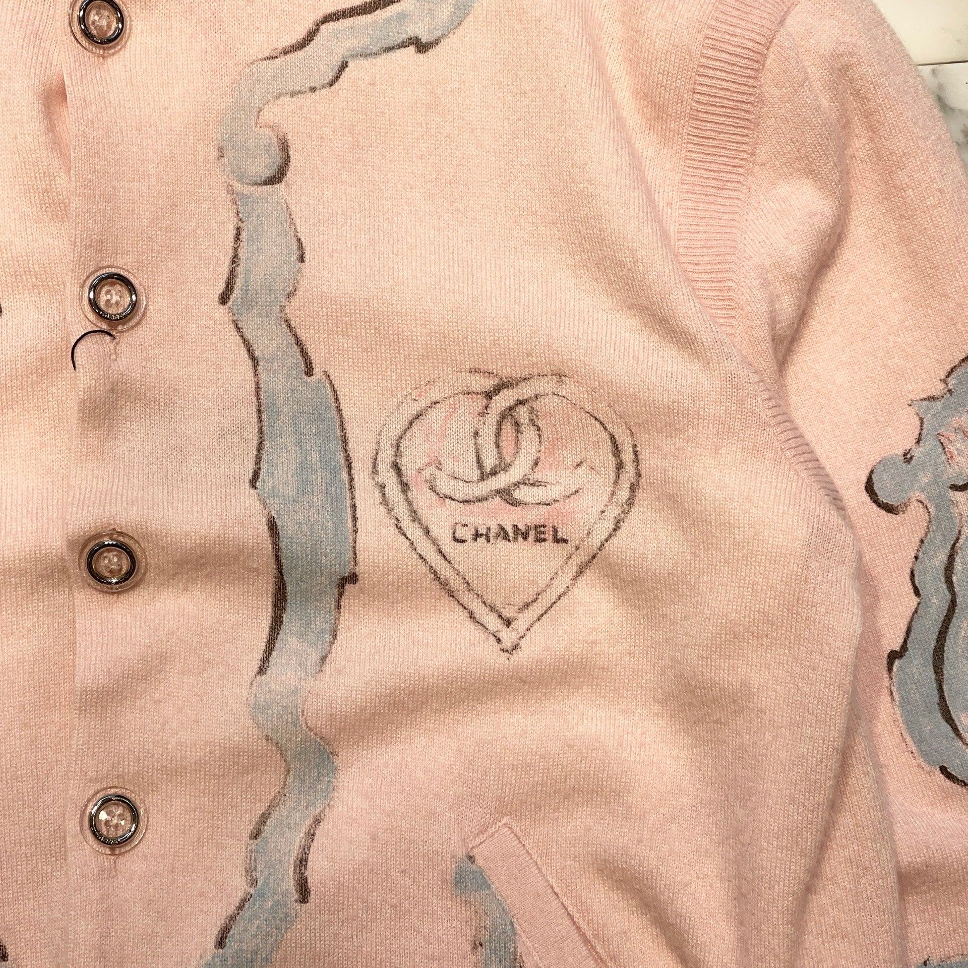 CHANEL 2009AW 09 Cruise Miami Hotel Cashmere Knit Cardigan P34566W04242 Size 48