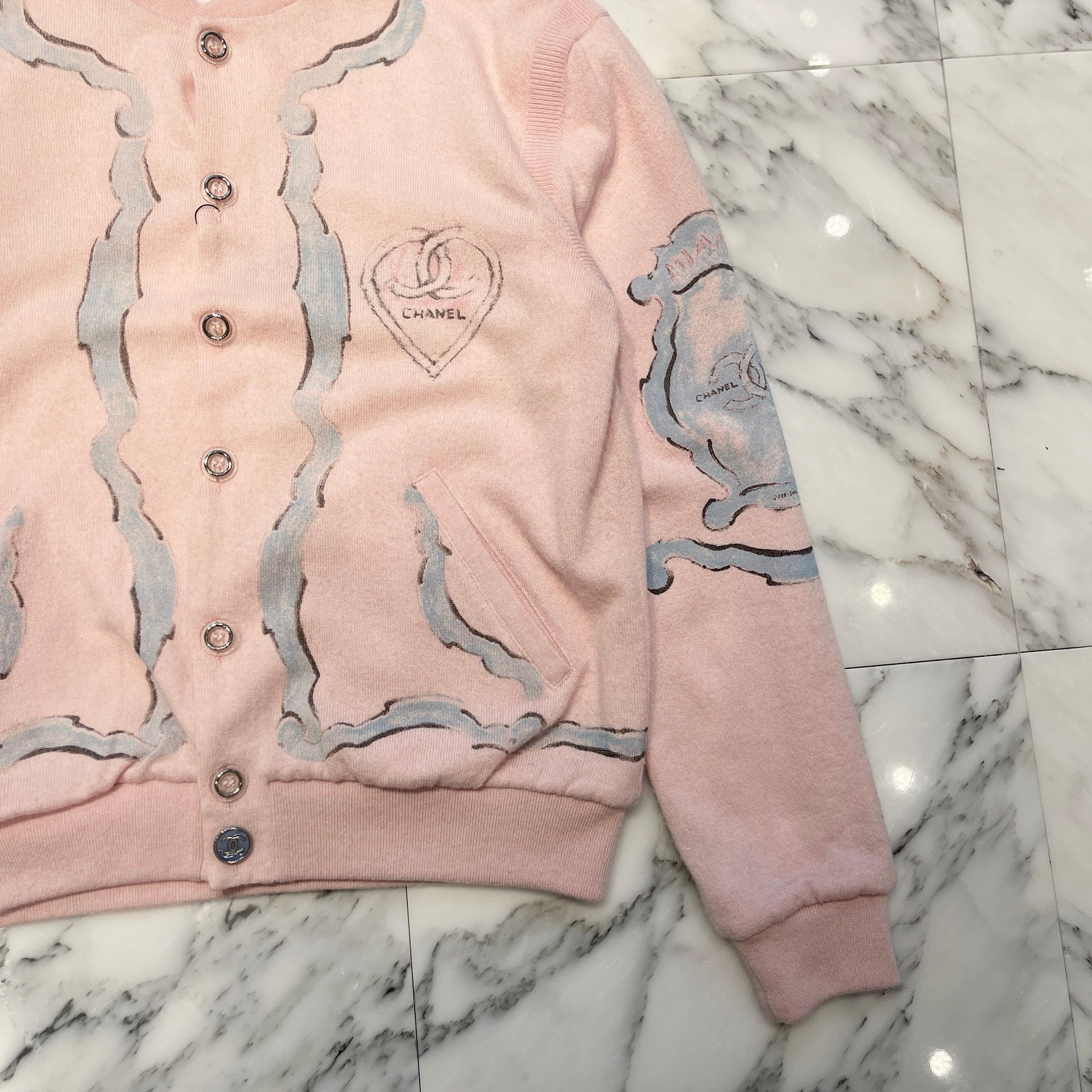 CHANEL 2009AW 09 Cruise Miami Hotel Cashmere Knit Cardigan P34566W04242 Size 48