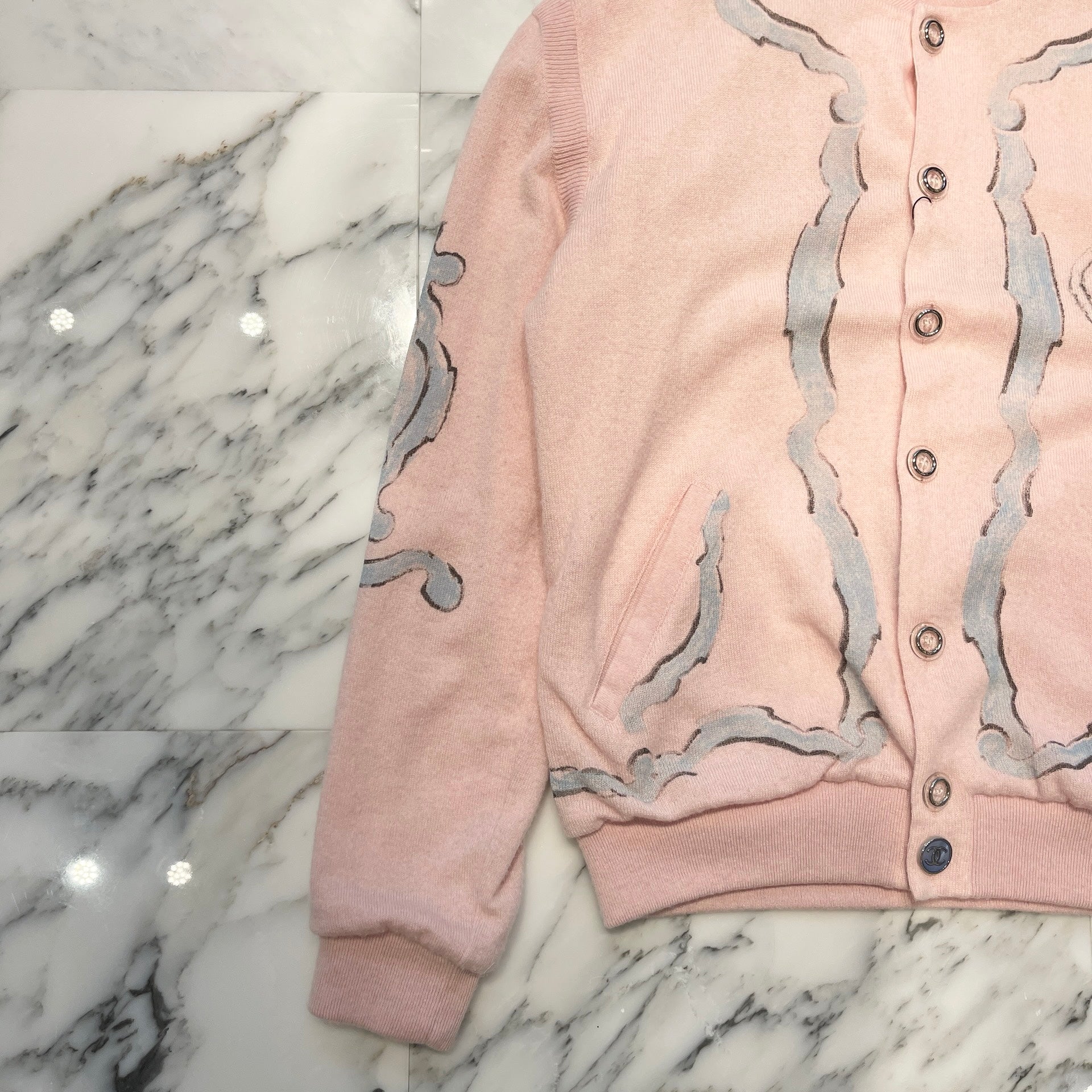 CHANEL 2009AW 09 Cruise Miami Hotel Cashmere Knit Cardigan P34566W04242 Size 48