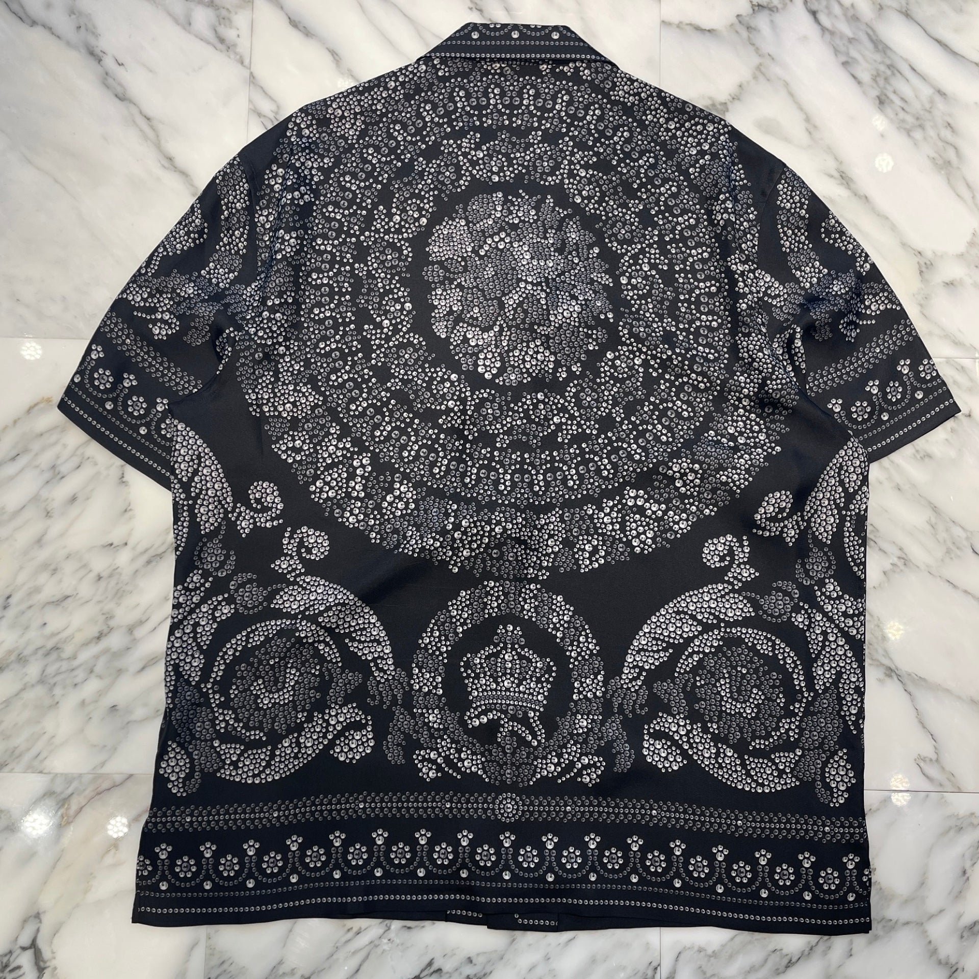 VERSACE 2023SS Repeat Baroque Silk Shirt 1003926 1A06140 Size 56