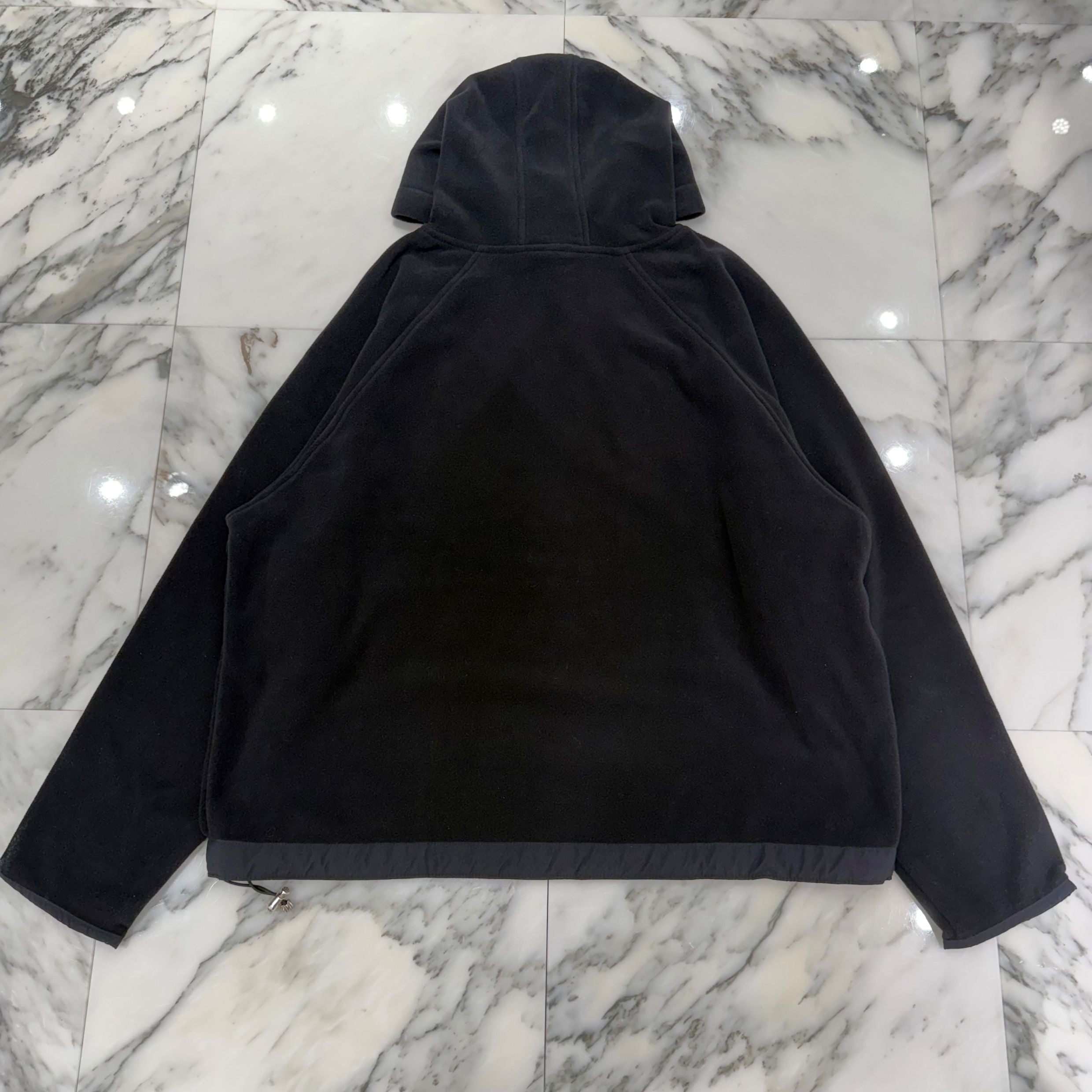 CHROME HEARTS Y NOT CH Plus Leather Patch Fleece Hoodie Size L クロムハーツ ワイノット CHプラス レザー クロス パッチ フリース フーディ サイズL