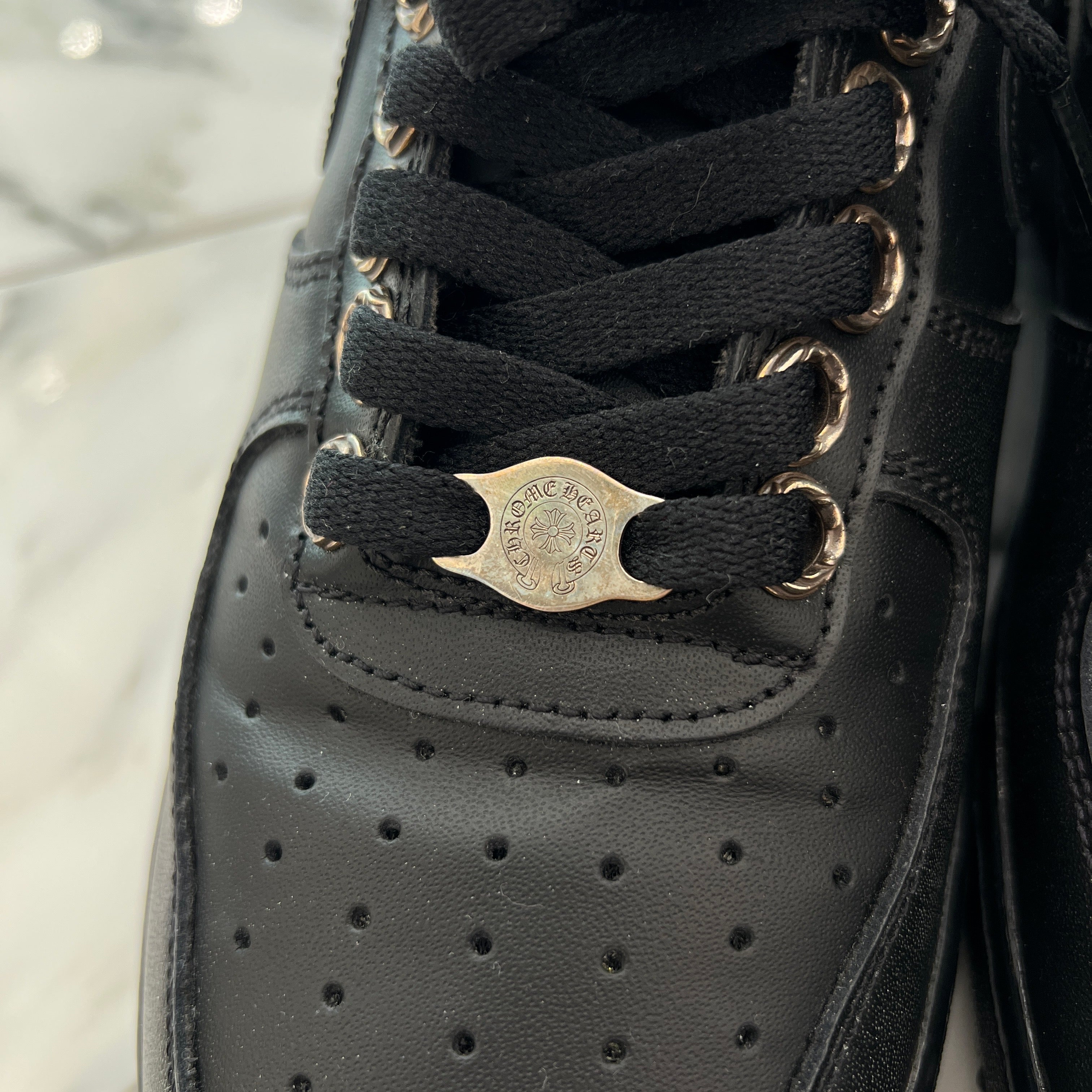 CHROME HEARTS × NIKE AIR FORCE 1 '07 Custom Leather Sneakers Size US10(28.0cm) クロムハーツ×ナイキ エアフォース1 '07 カスタム レザースニーカー サイズ US10(28.0cm)