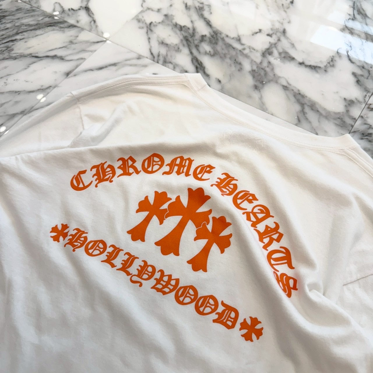 CHROME HEARTS King Taco 3 Cemetery Cross Print Long Sleeve Tee Size L クロムハーツ キングタコ 3 セメタリークロス プリント ロングスリーブ Tシャツ サイズL