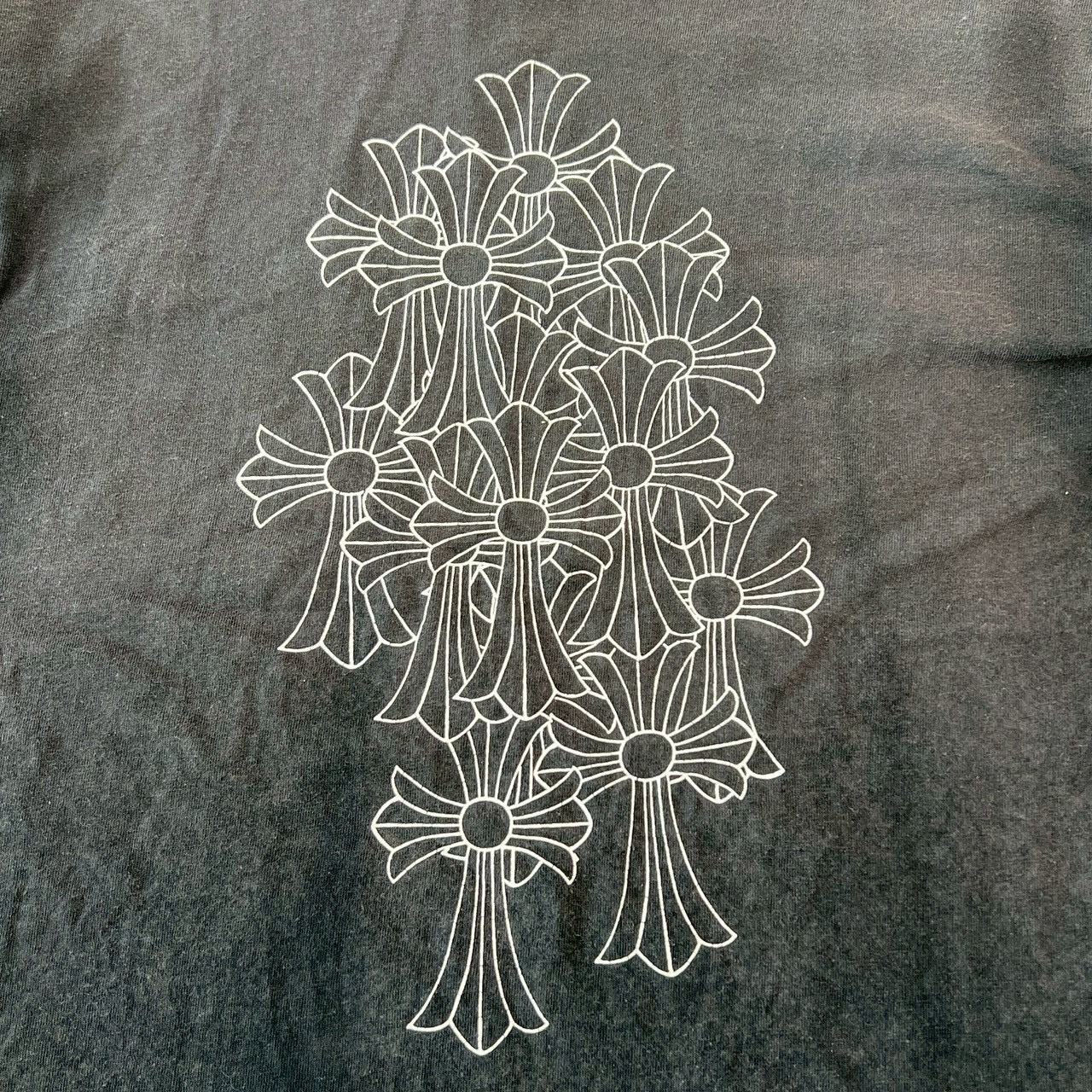 CHROME HEARTS VINTAGE Back Cemetery Cross Print Tee Size M クロム