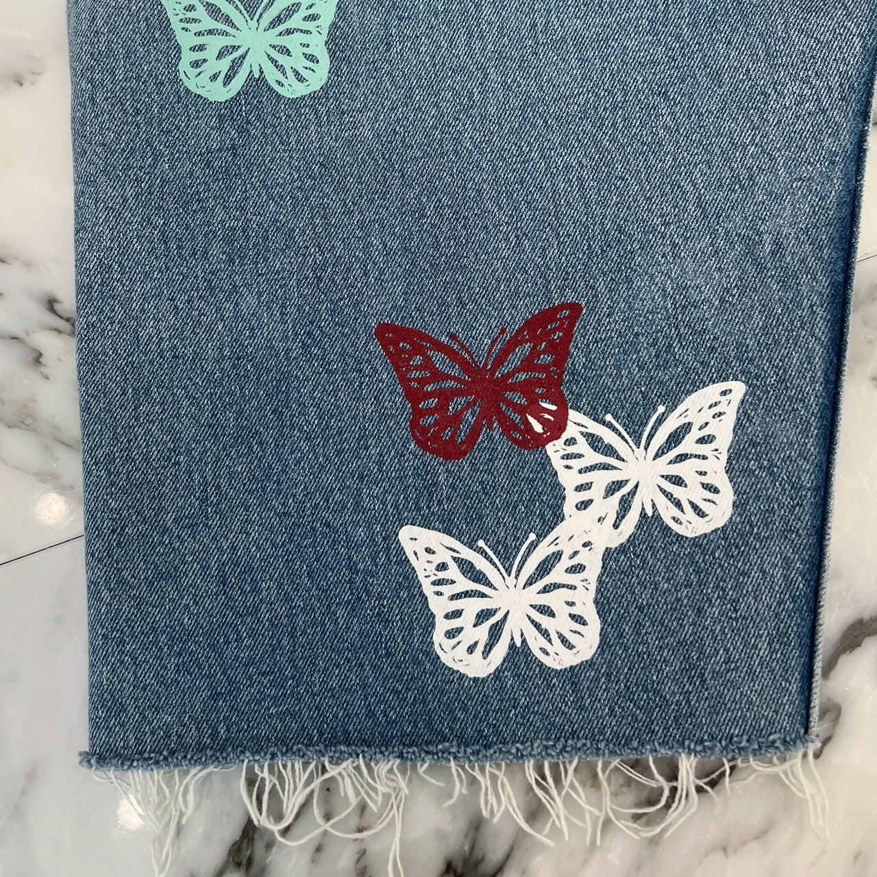 ABOUT DREAMS Butterfly Denim Shorts Size W32 × L34 アバウトドリームズ バタフライ デニムショーツ サイズ W32 × L34