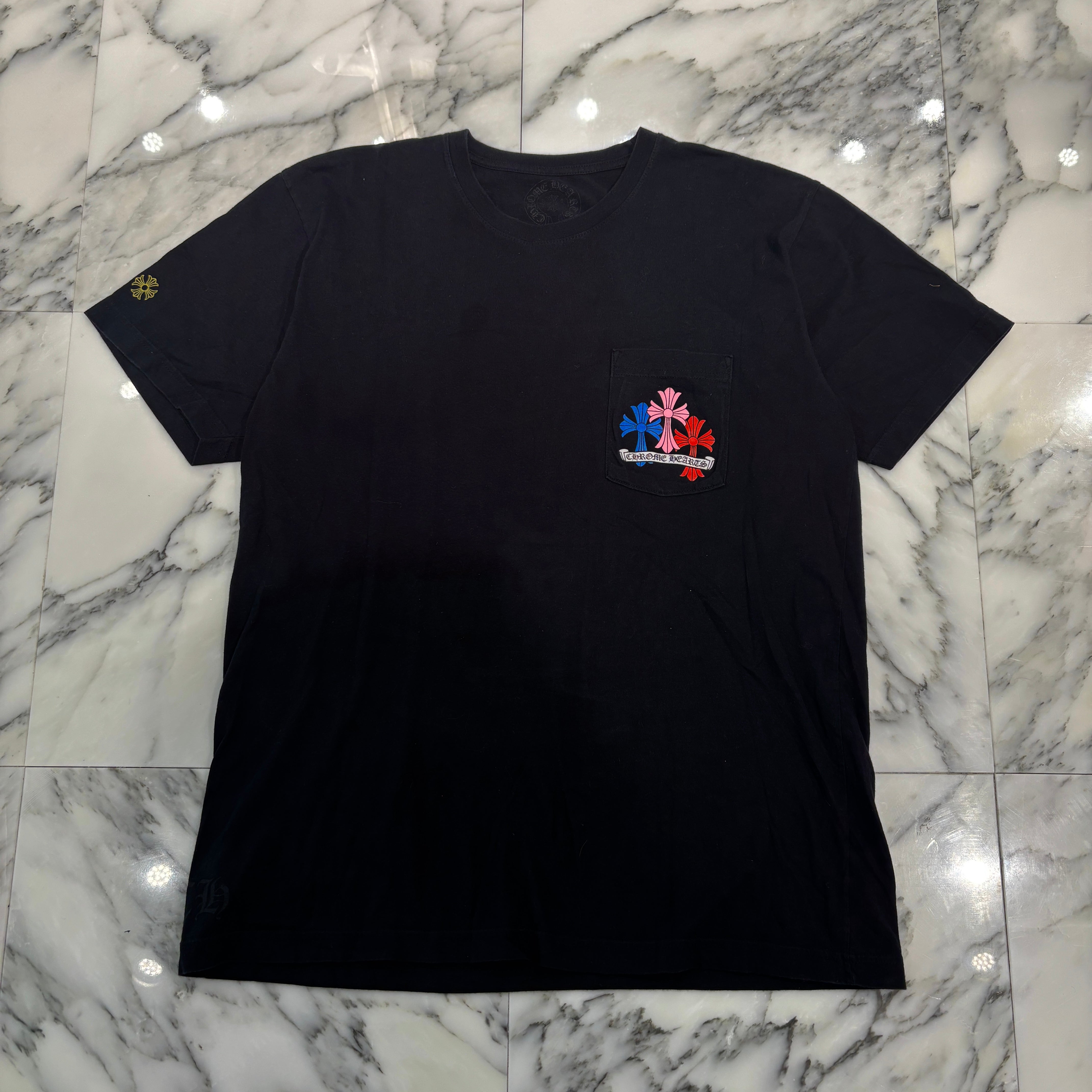 CHROME HEARTS 2021SS MLTCOL CEM CRS Tee Size L クロムハーツ マルチカラー セメタリークロス Tシャツ サイズL