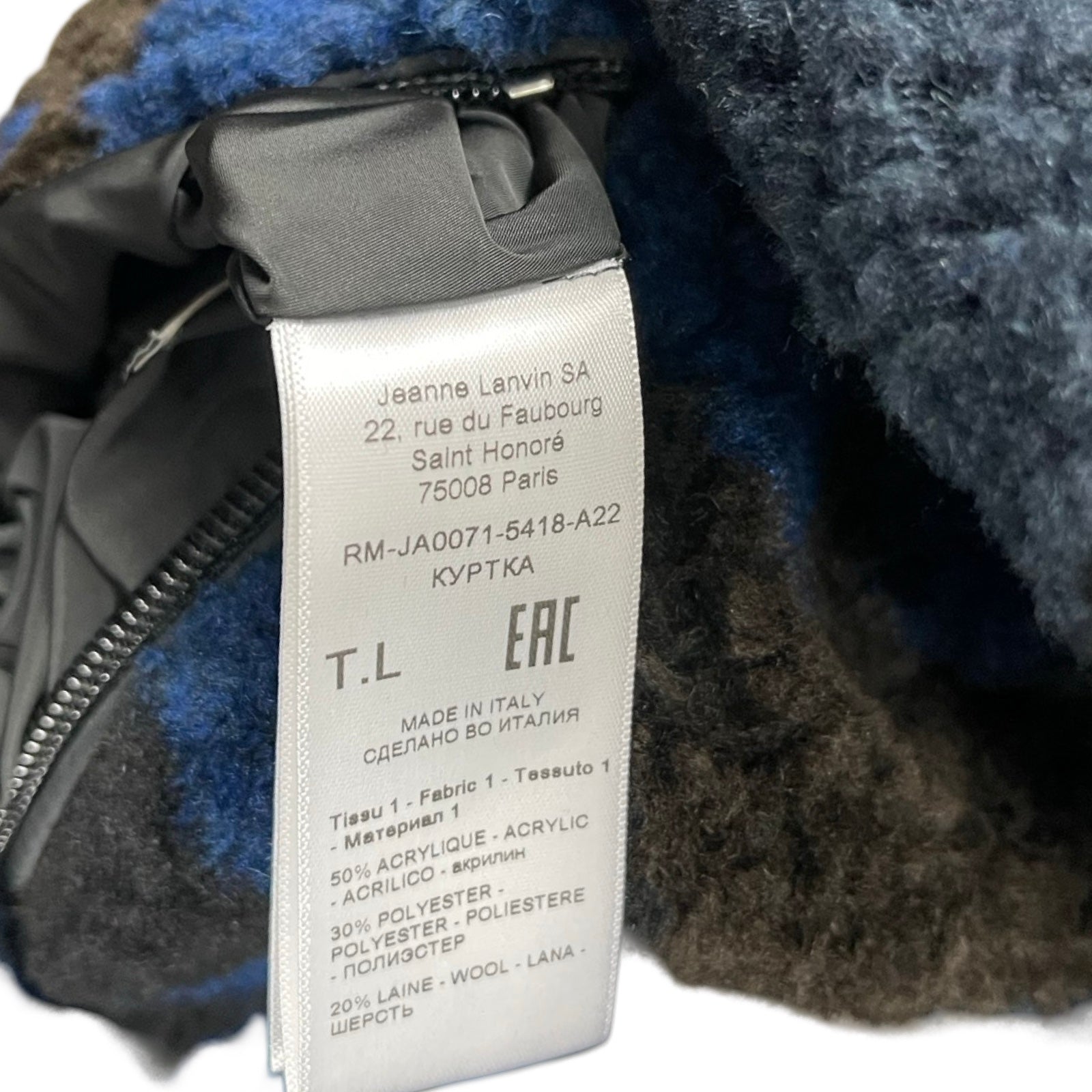 LANVIN 2022AW Reversible Fleece Vest RM-JA0071-5418-A22 Size L