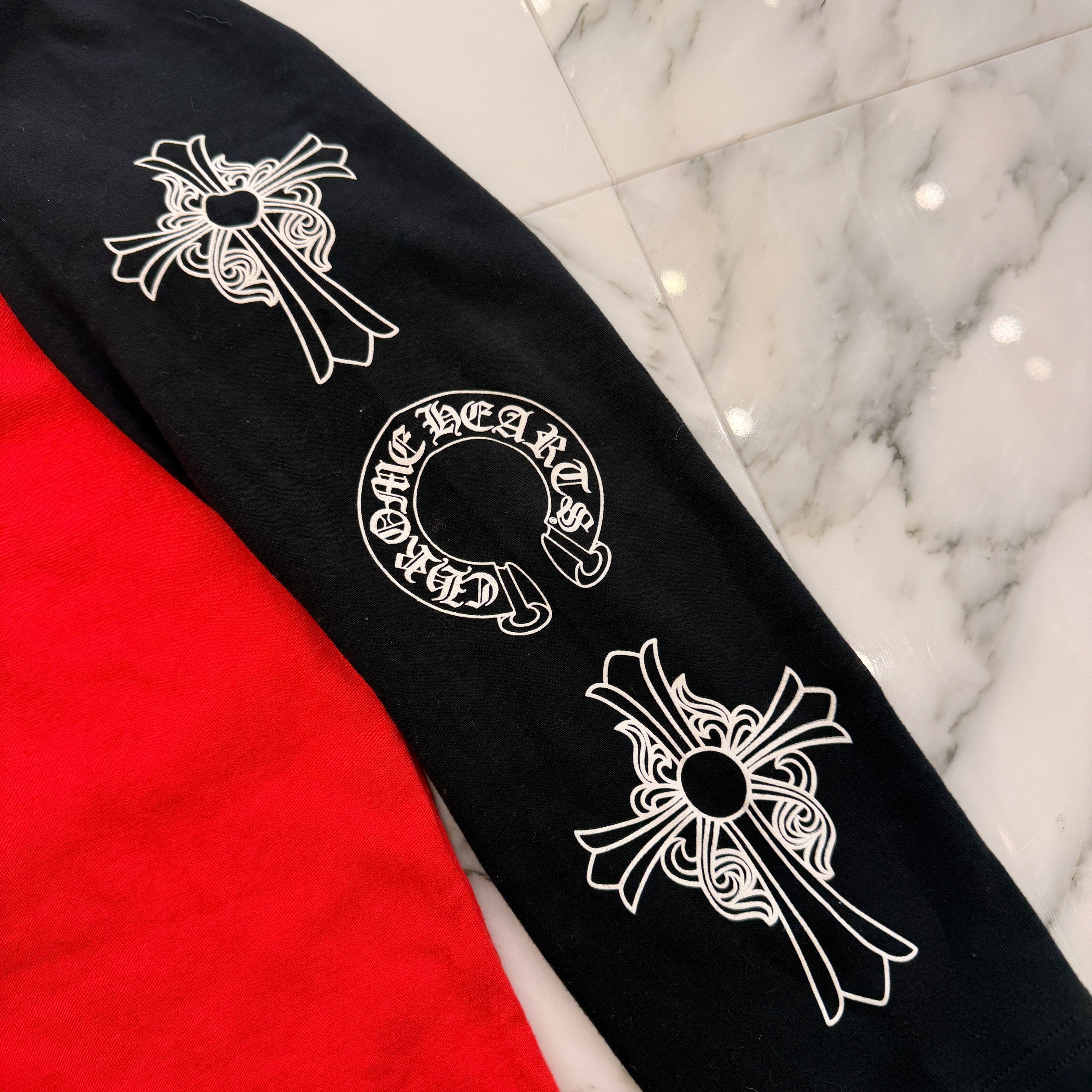 CHROME HEARTS Neck Logo Raglan Long Sleeve Tee Size XL クロムハーツ ネックロゴ ラグランロングスリーブ Tシャツ サイズXL