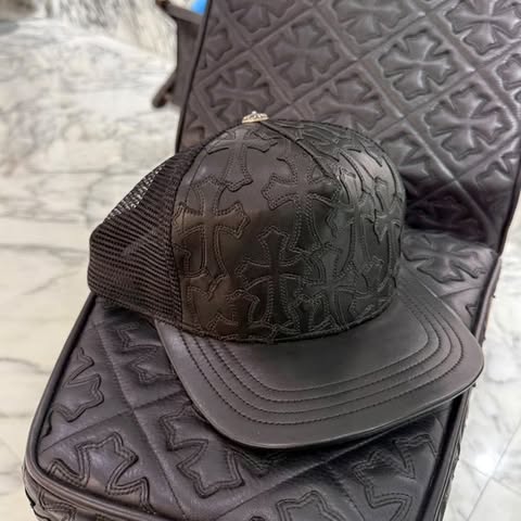 CHROME HEARTS Cemetary Cross Leather Patch Trucker Cap Size ONE SIZE(51-61）クロムハーツ セメタリークロス レザーパッチ トラッカーキャップ サイズONE SIZE（51-61）