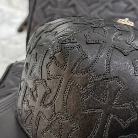 CHROME HEARTS Cemetary Cross Leather Patch Trucker Cap Size ONE SIZE(51-61）クロムハーツ セメタリークロス レザーパッチ トラッカーキャップ サイズONE SIZE（51-61）