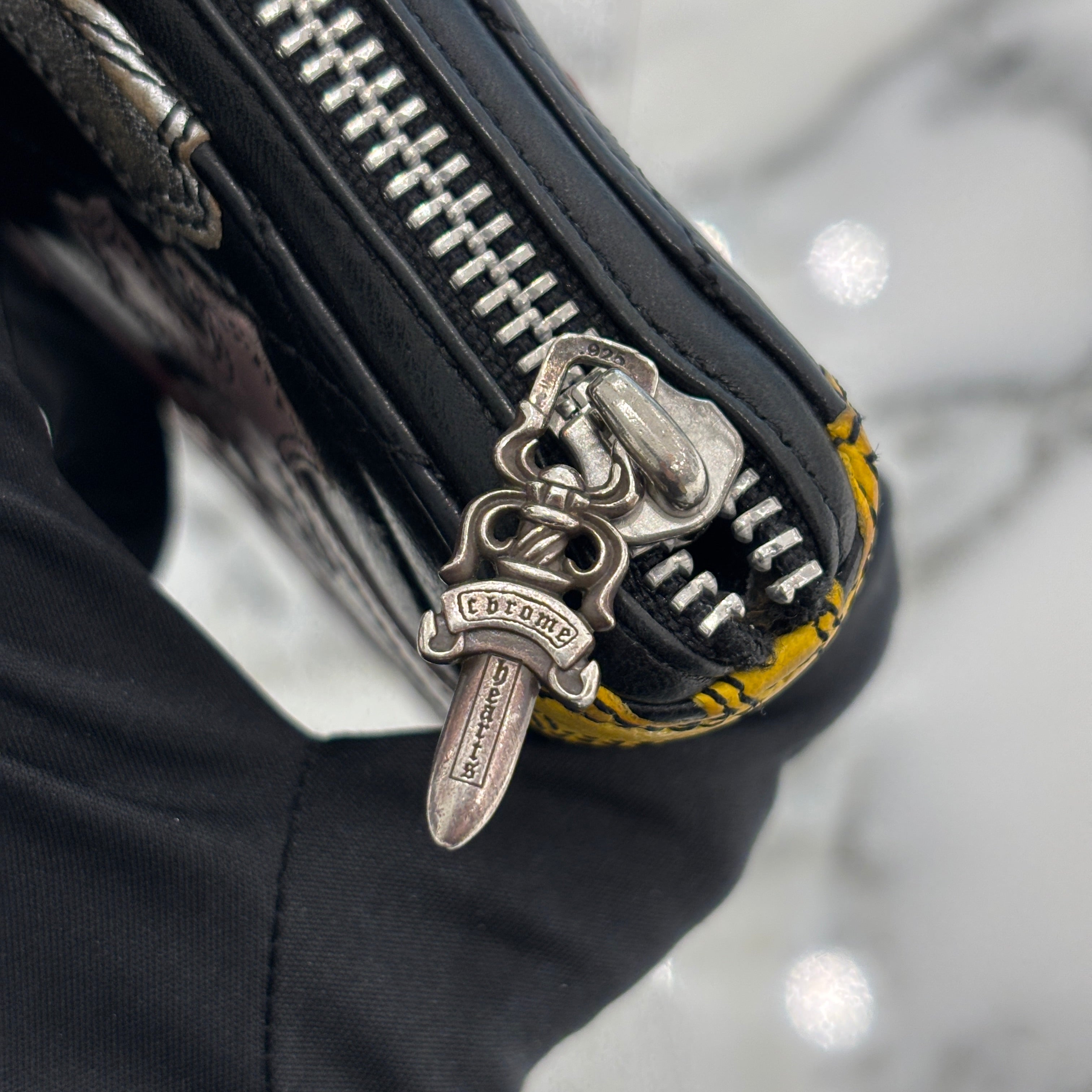 CHROME HEARTS Multi Cemetery Cross Leather Patch Quilting Wallet クロムハーツ マルチ セメタリークロス レザーパッチ キルティング風 ウォレット