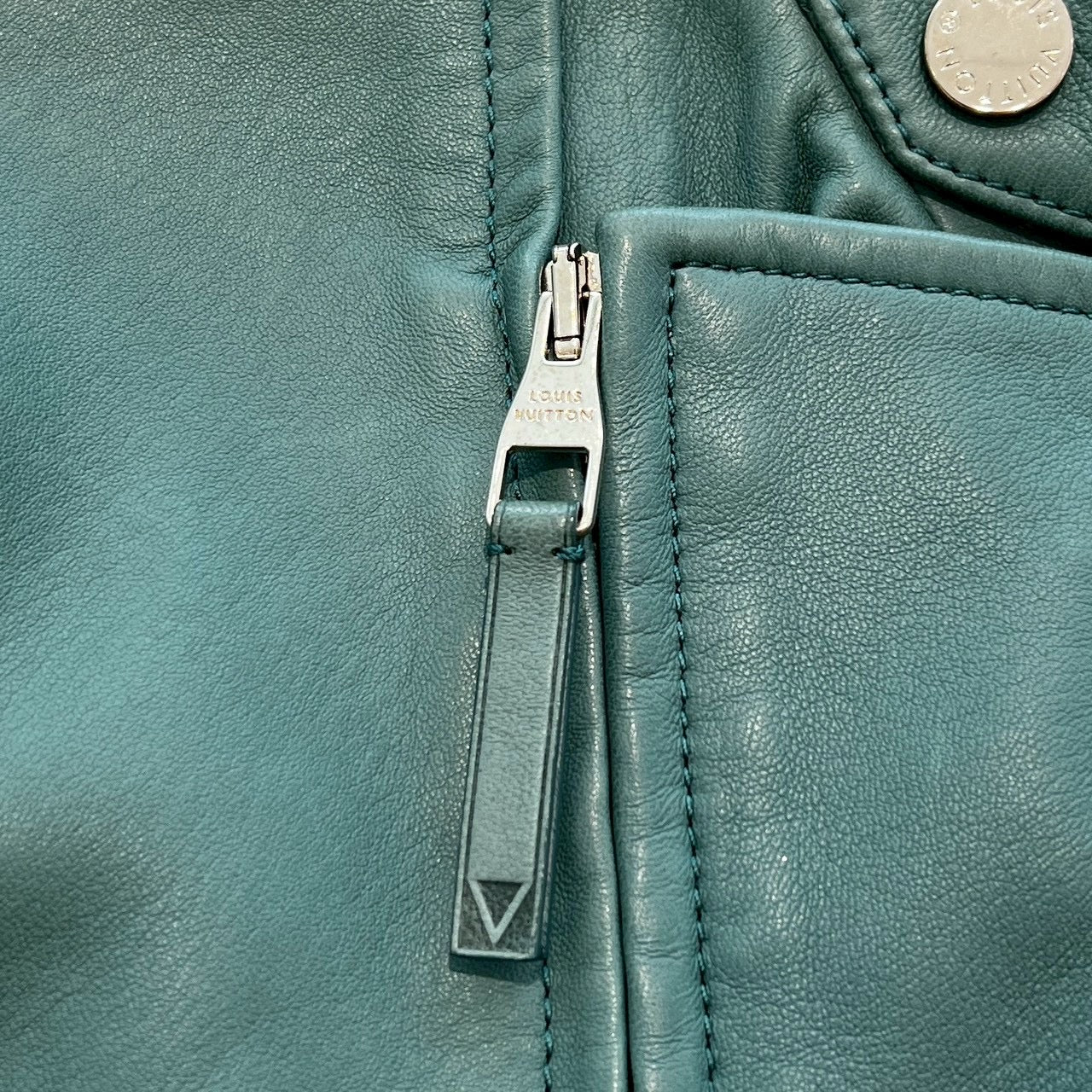 LOUIS VUITTON 2015SS Sheepskin Double Rider Leather Jacket H7L06EKR5 Size 44 ルイヴィトン シープスキン ダブルライダース レザージャケット サイズ44