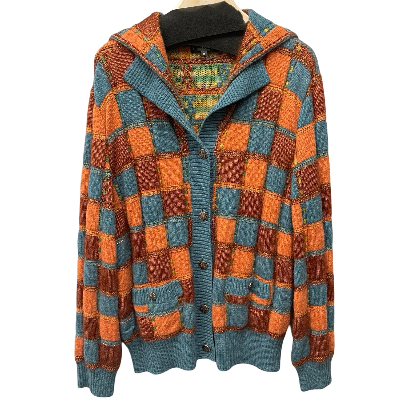 CHANEL 2018AW Patch Work Cardigan P52901K07775 Size 50