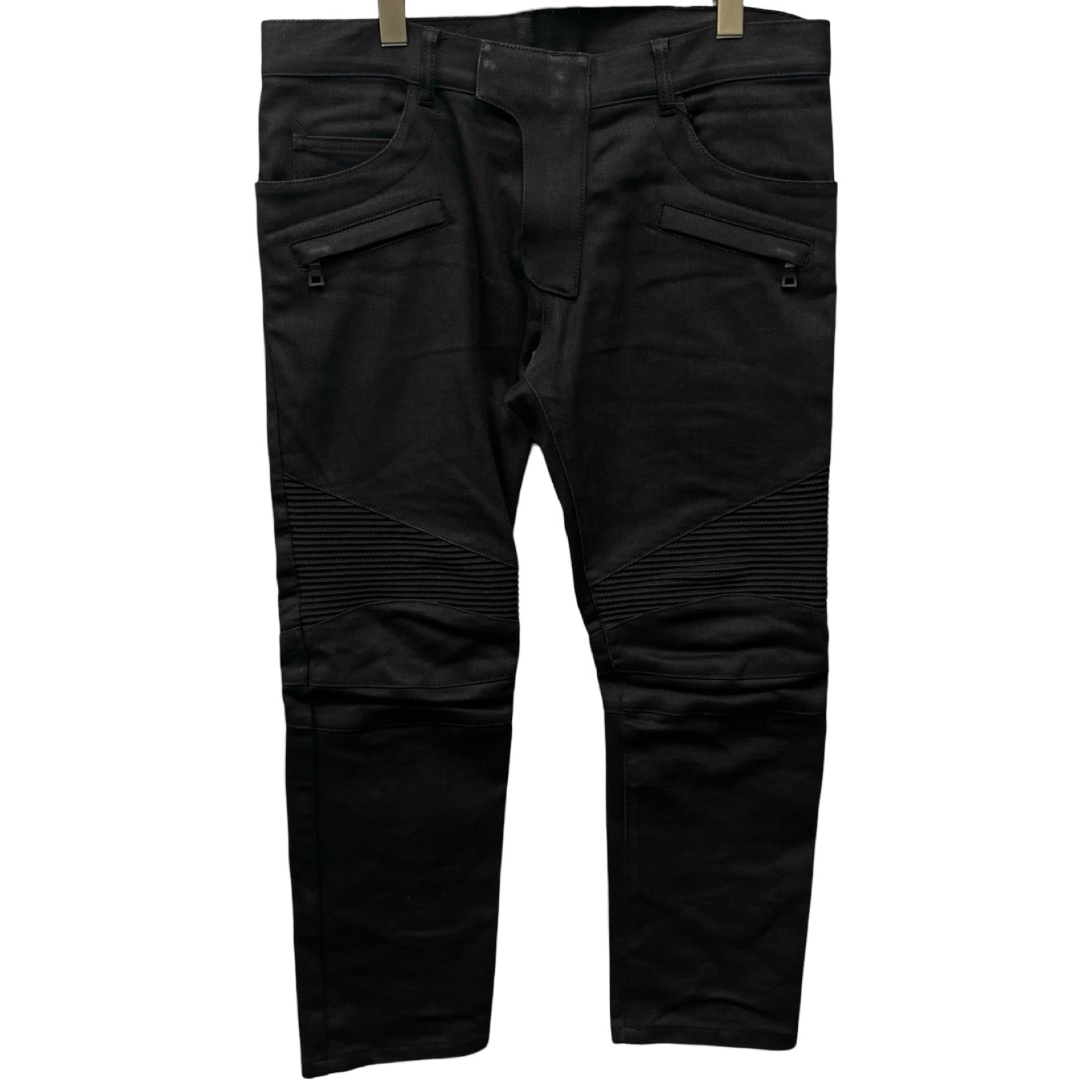 BALMAIN Biker Rigid Denim Pants POHT551D204 Size 32