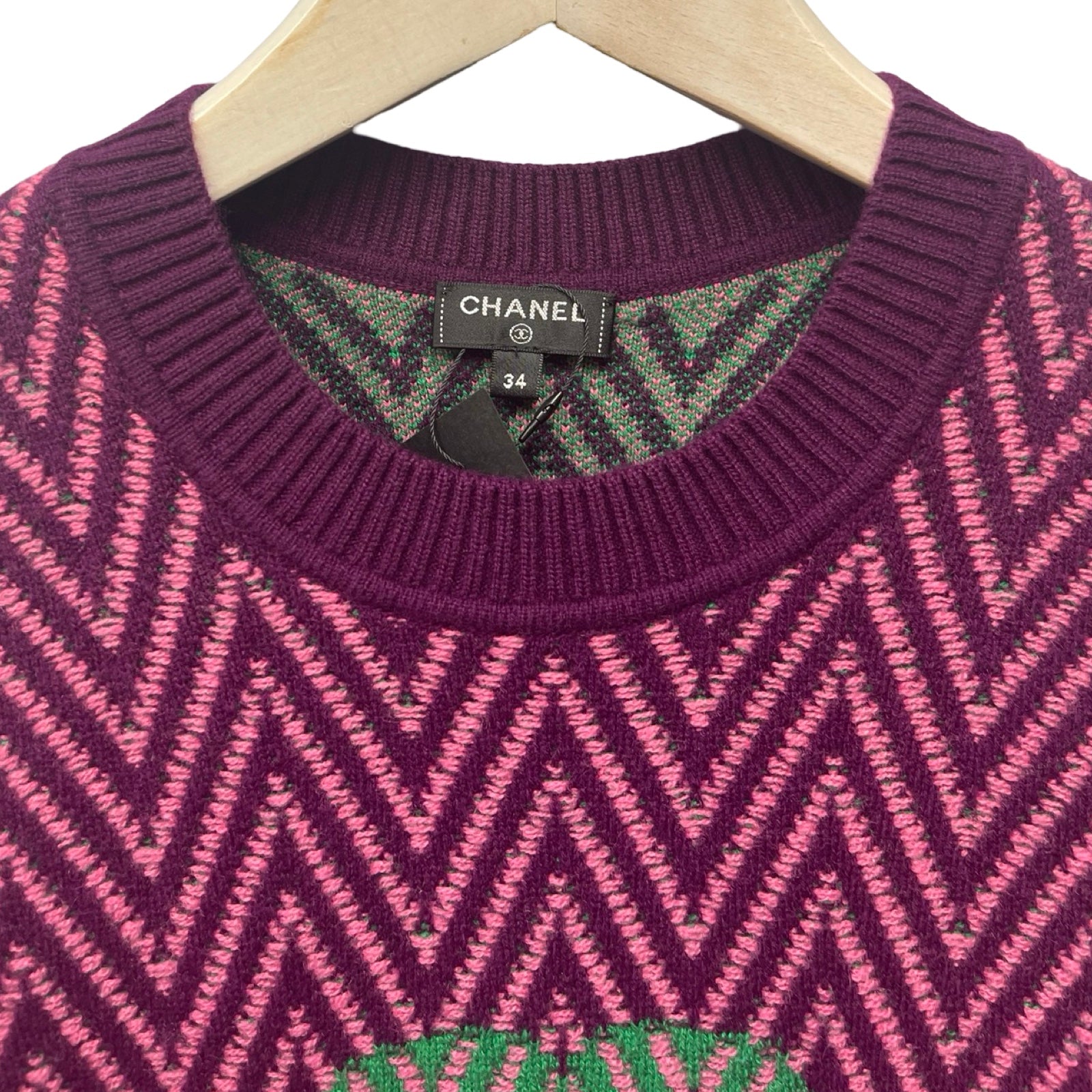 CHANEL 2022SS Cashmere Dress P71619 K10290 Size 34