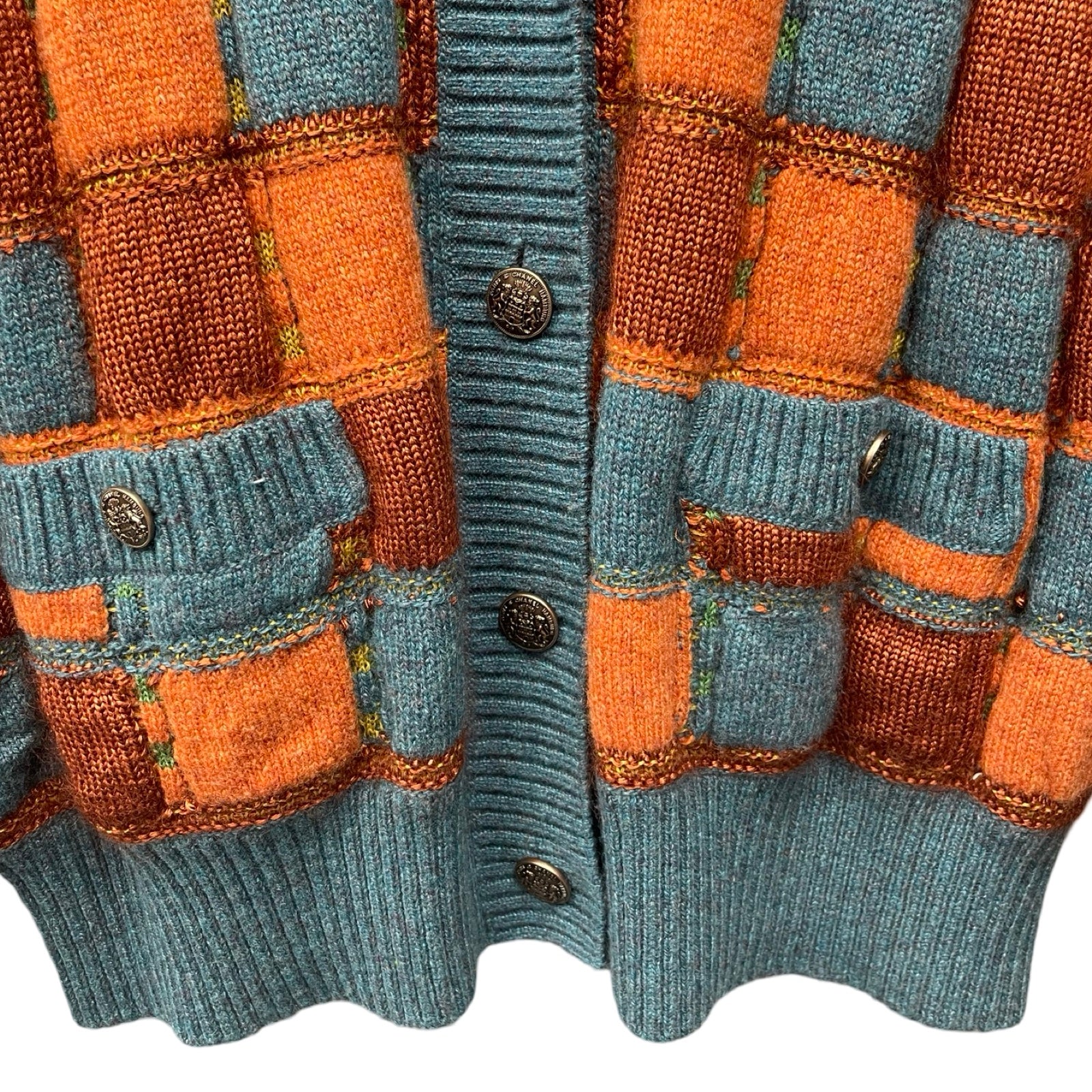 CHANEL 2018AW Patch Work Cardigan P52901K07775 Size 50