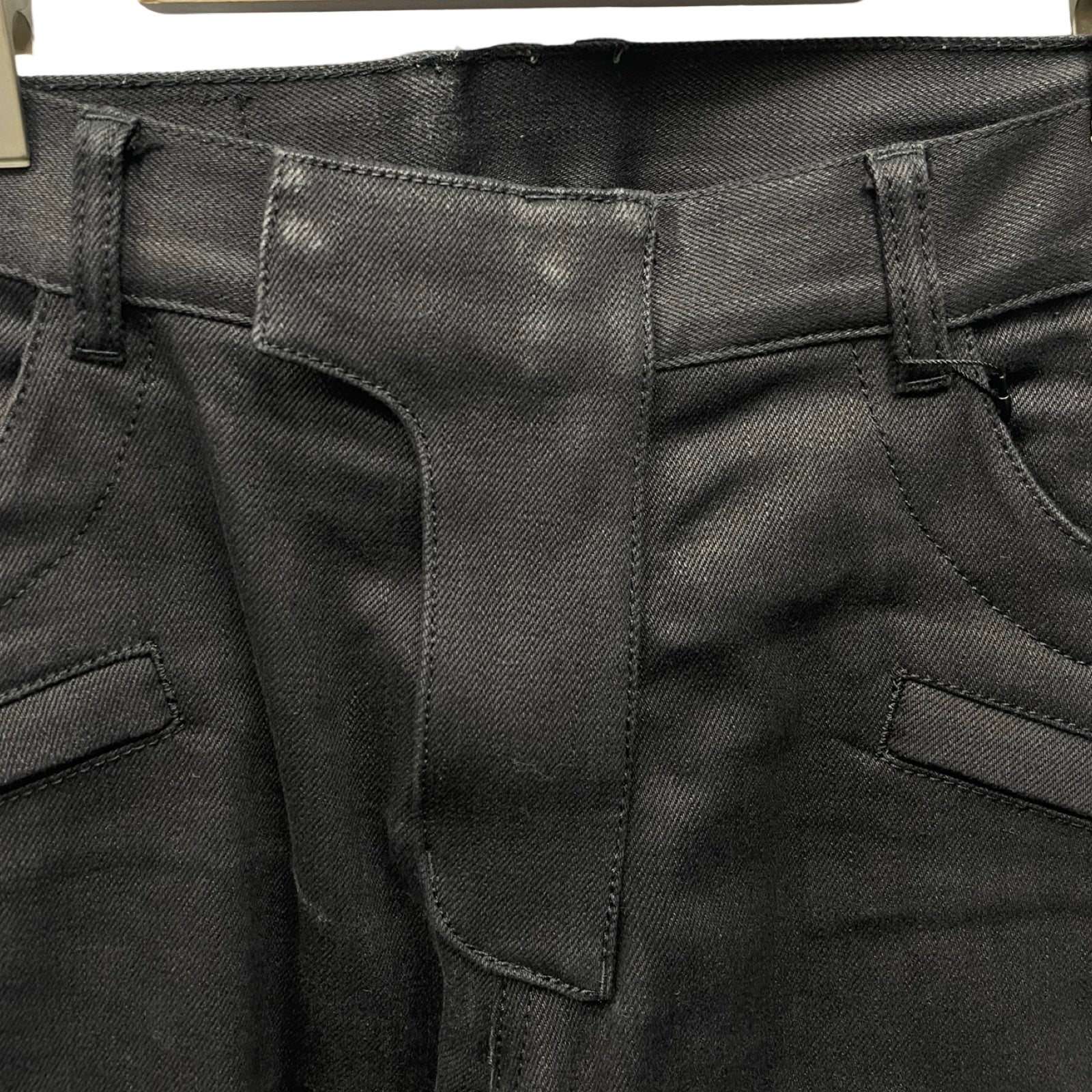 BALMAIN Biker Rigid Denim Pants POHT551D204 Size 32