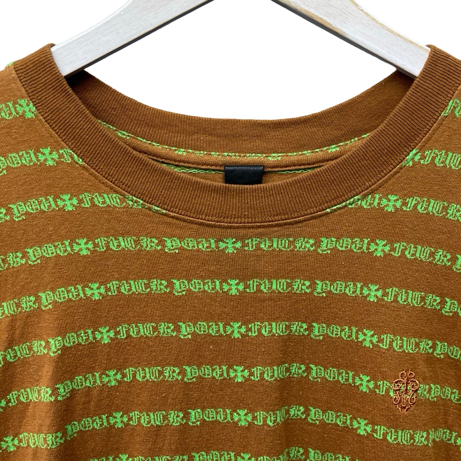 CHROME HEARTS Y NOT Vine Dagger Embroidery Polo Shirt Size L