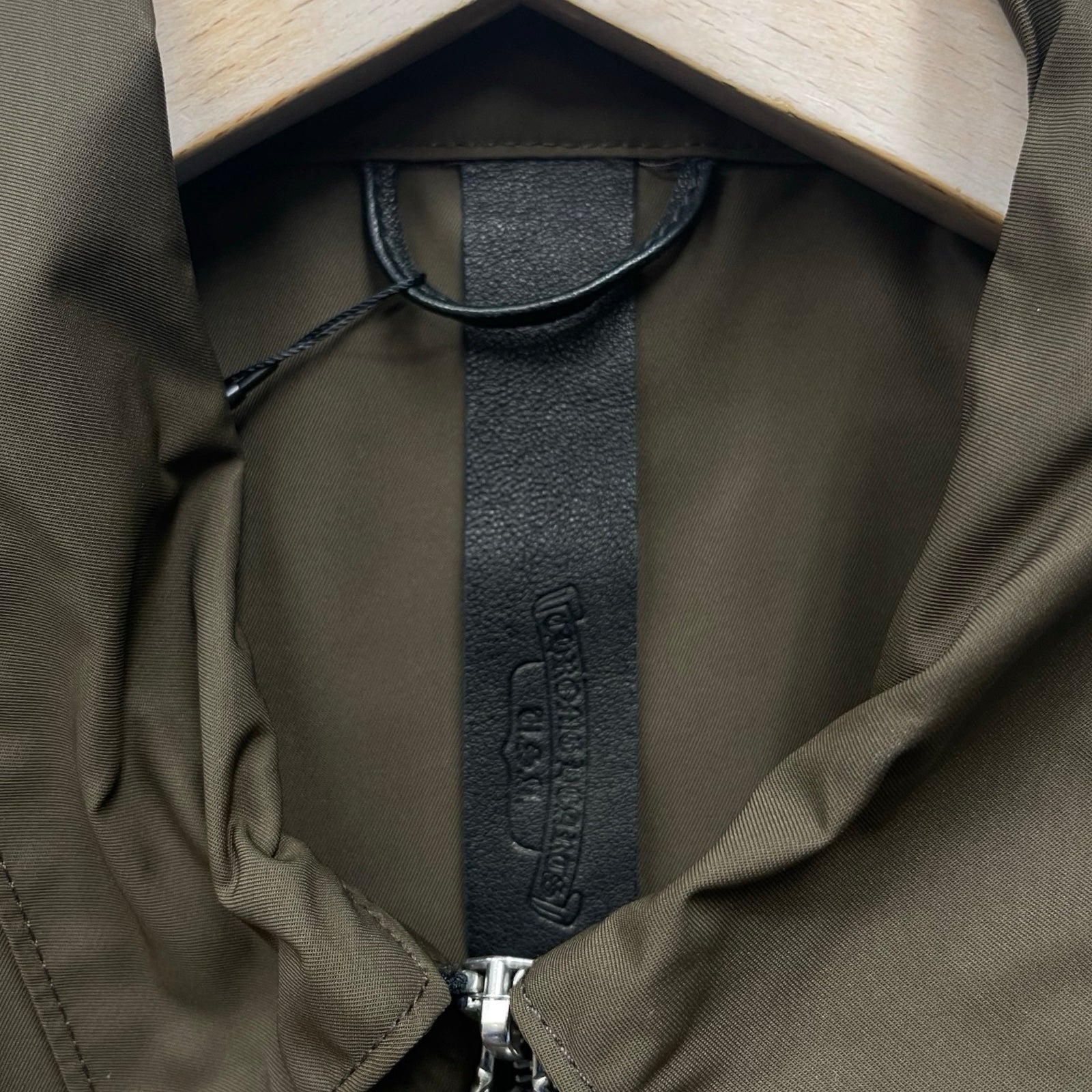 CHROME HEARTS Y NOT Nylon Leather Zip Up Short Sleeve Jacket Size L