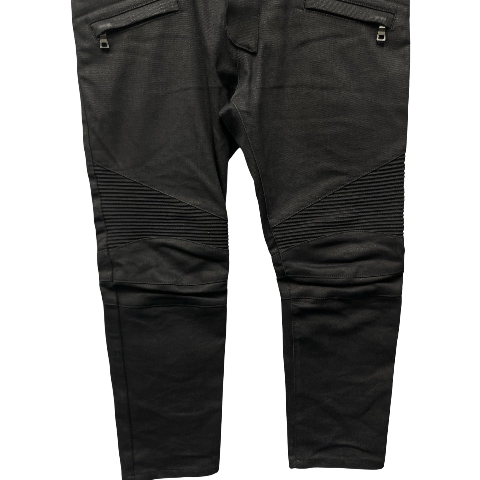 BALMAIN Biker Rigid Denim Pants POHT551D204 Size 32