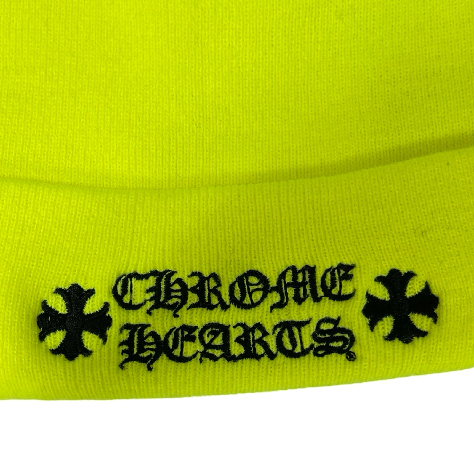 CHROME HEARTS WATCH CAP Neon Yellow Size ONE SIZE（23cm）