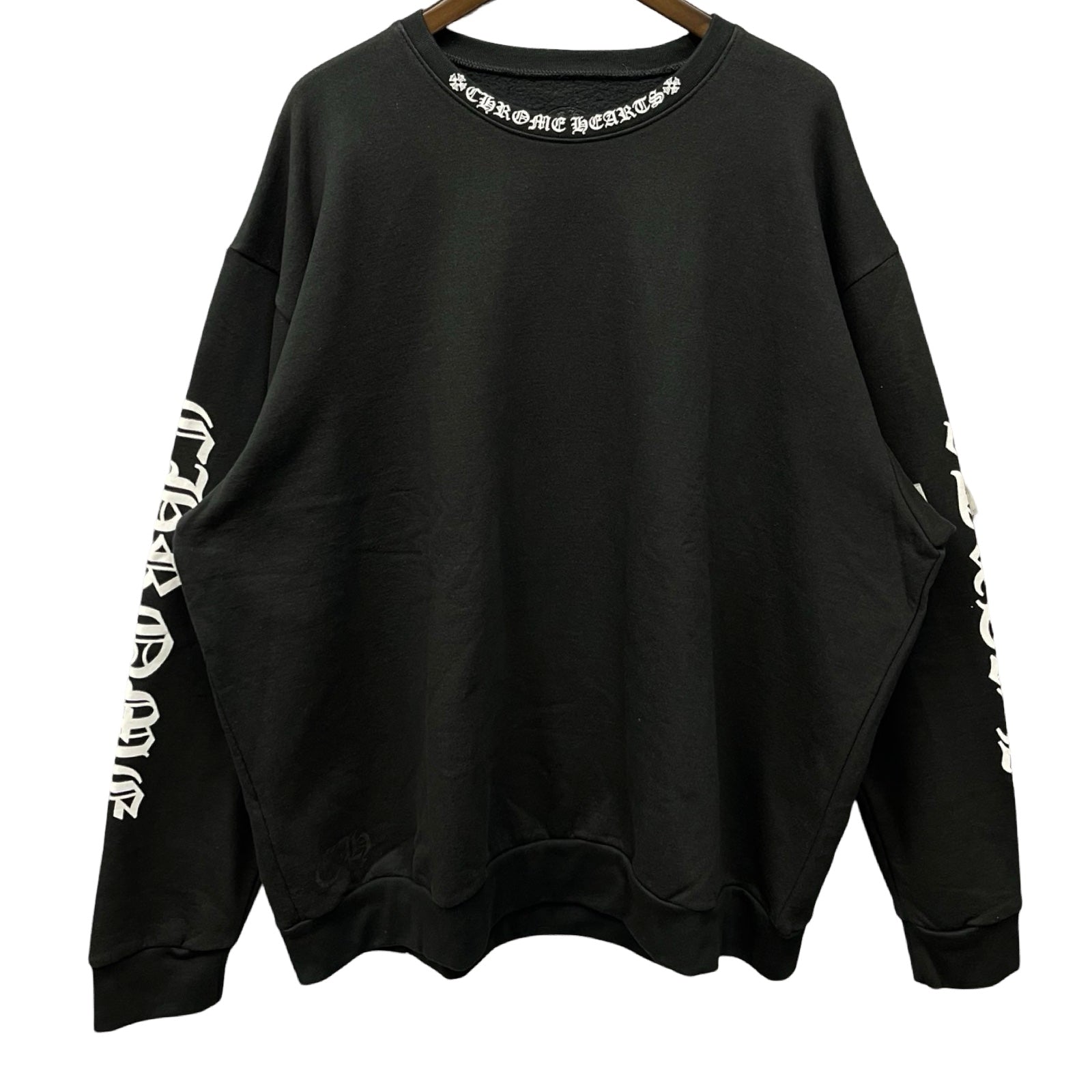 CHROME HEARTS Neck Logo Crewneck Sweatshirt Size XL
