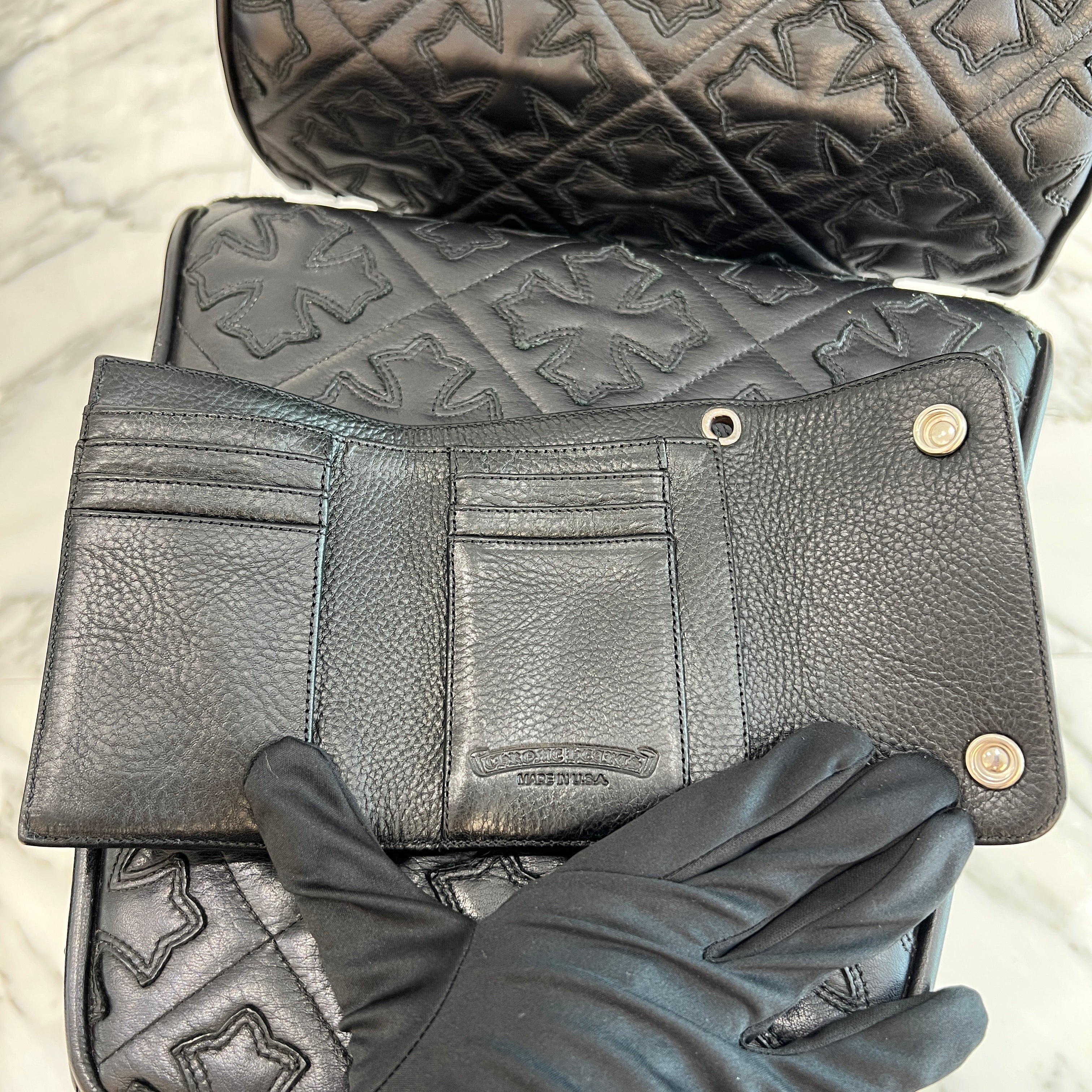 CHROME HEARTS Wave Mini Cross Ball Wallet クロムハーツ ウェーブ ミニ クロスボール ウォレット
