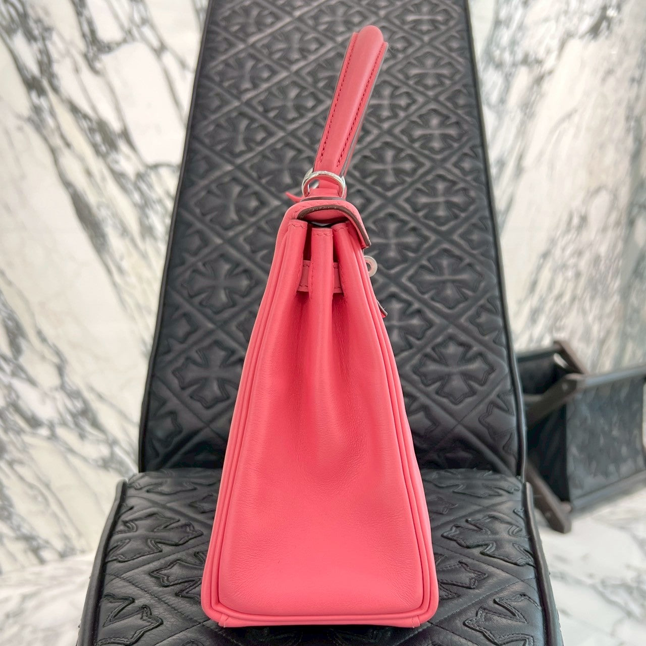 HERMES KELLY 25 Hand Bag "ROSE AZALEE"Y刻印 エルメス ケリー25 ハンドバッグ "ローズアザレ" Y刻印