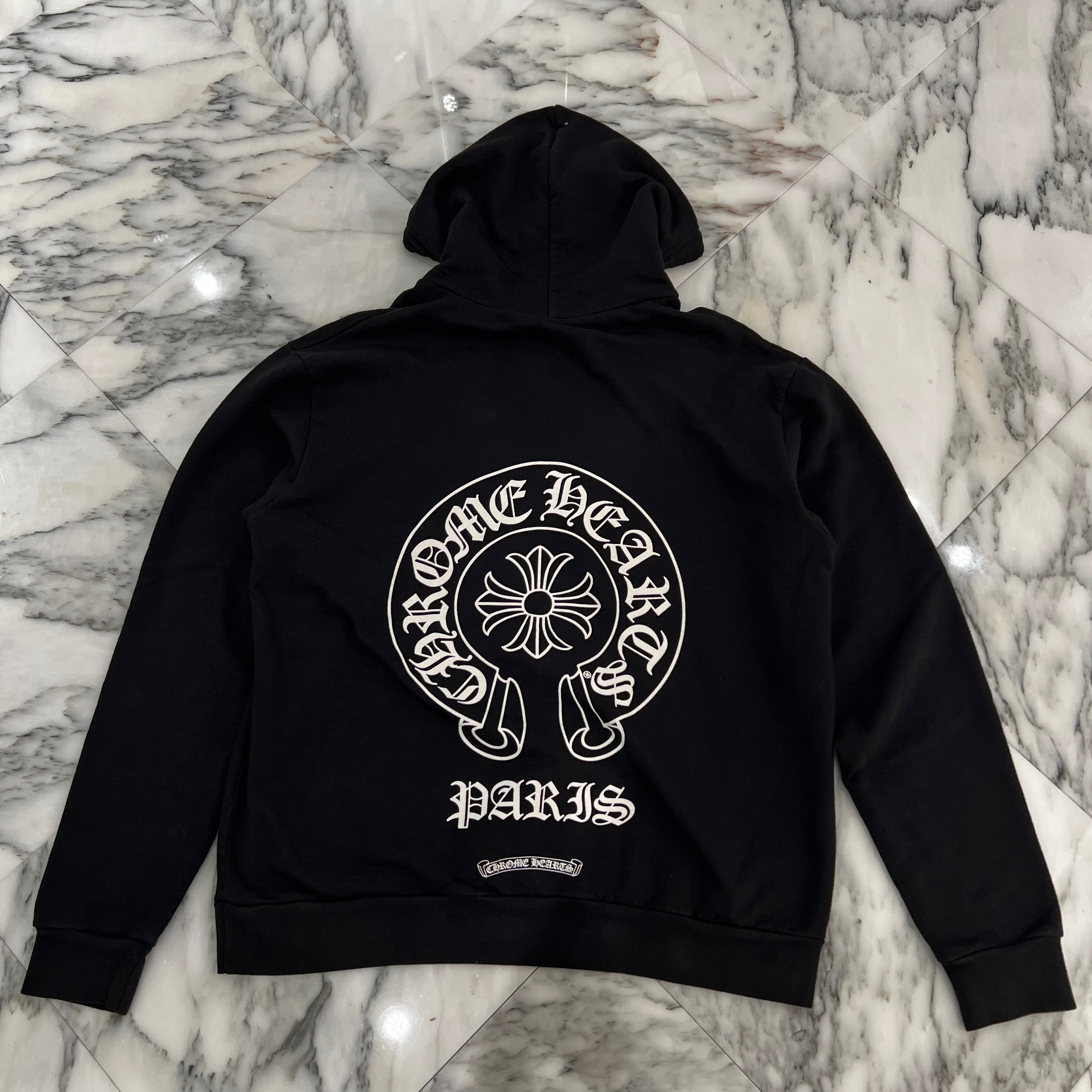 CHROME HEARTS Paris Limited Horseshoe Pullover Hoodie Size M クロムハーツ パリ限定 ホースシュー プルオーバーフーディ サイズM