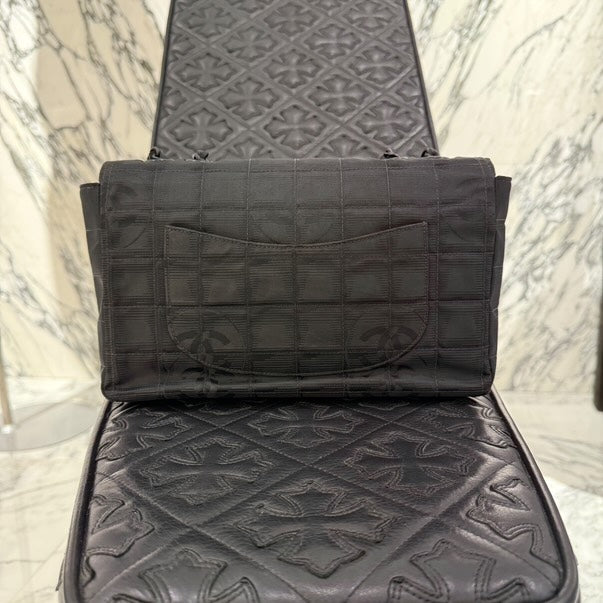 CHANEL Vintage New Travel Line All Black Chain Shoulder Bag A15285 シャネル ヴィンテージ ニュートラベルライン オールブラック チェーンショルダーバッグ