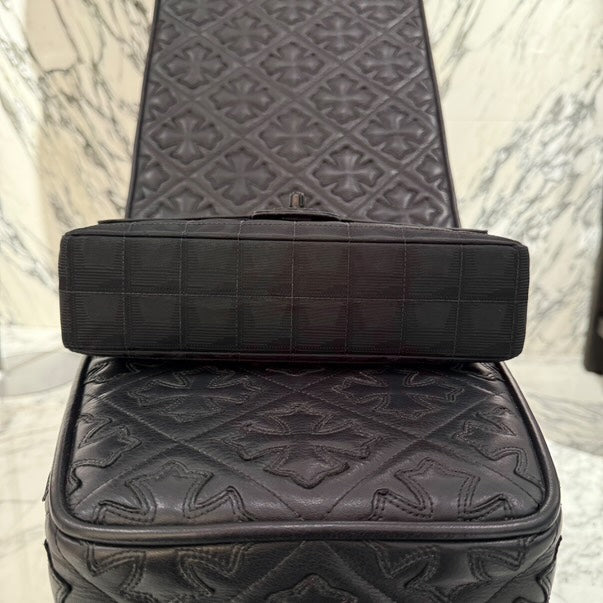 CHANEL Vintage New Travel Line All Black Chain Shoulder Bag A15285 シャネル ヴィンテージ ニュートラベルライン オールブラック チェーンショルダーバッグ