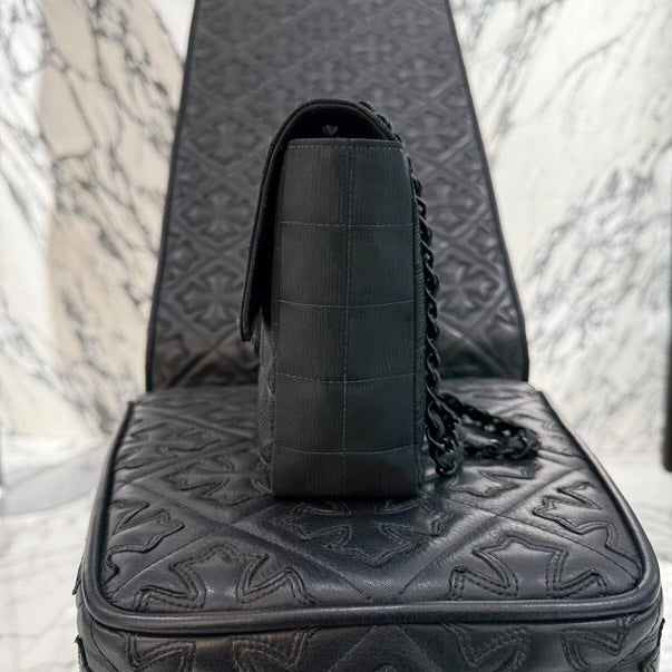 CHANEL Vintage New Travel Line All Black Chain Shoulder Bag A15285 シャネル ヴィンテージ ニュートラベルライン オールブラック チェーンショルダーバッグ