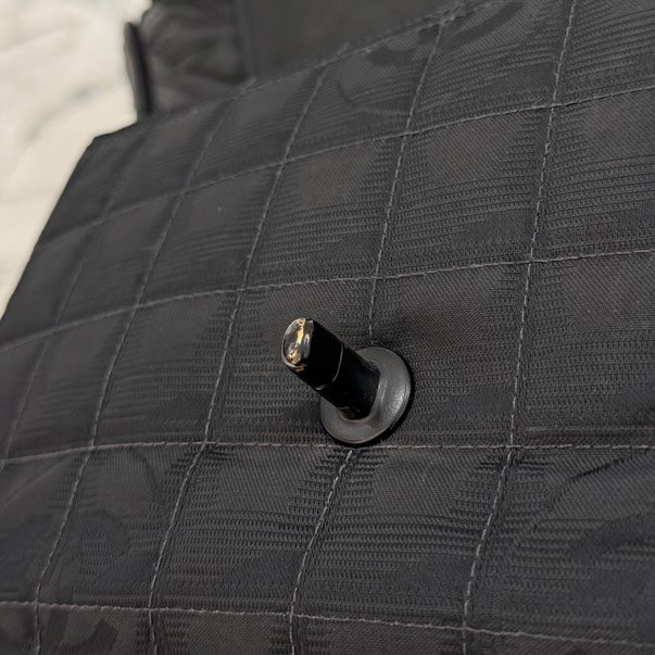 CHANEL Vintage New Travel Line All Black Chain Shoulder Bag A15285 シャネル ヴィンテージ ニュートラベルライン オールブラック チェーンショルダーバッグ