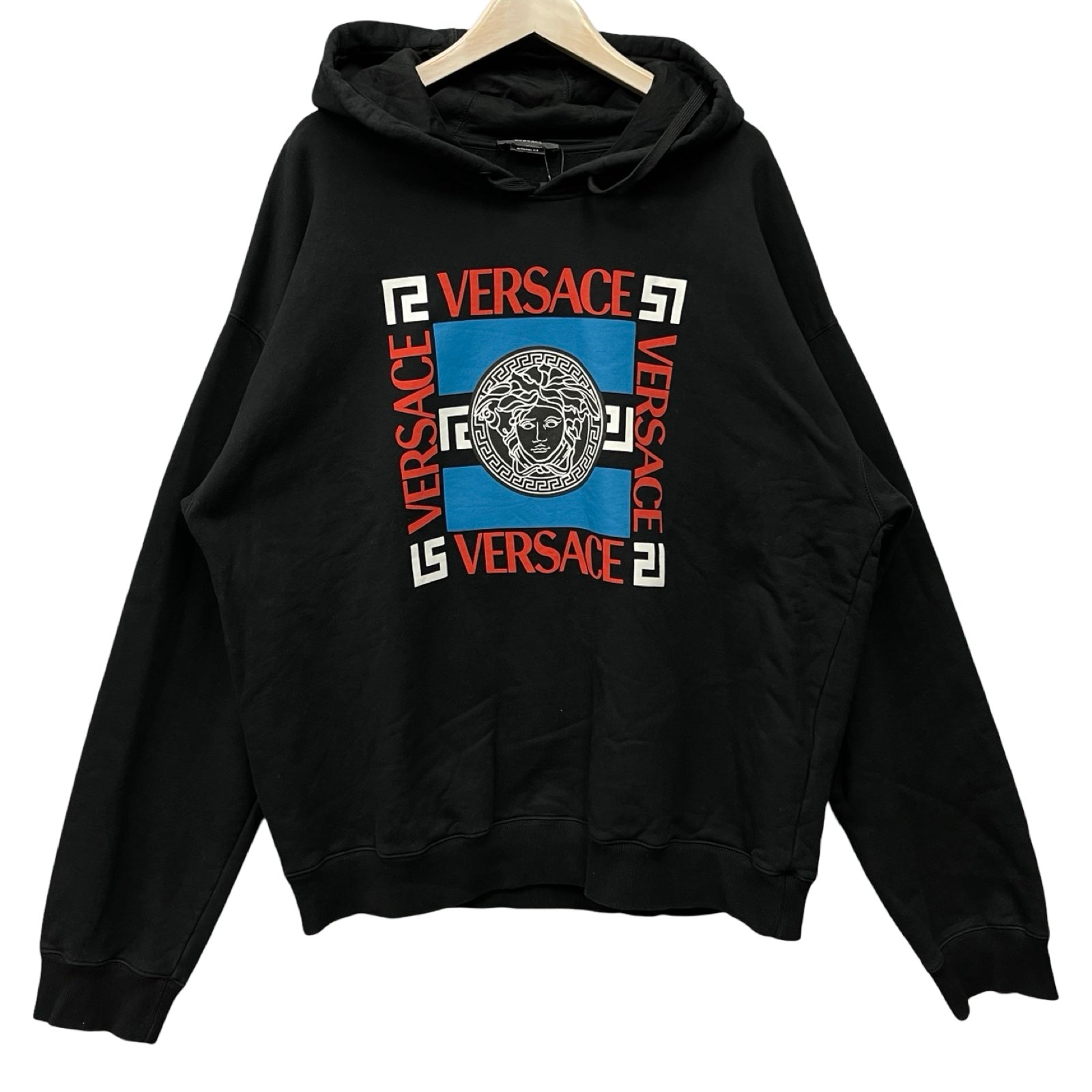 VERSACE Medusa Box Logo Pop Over Hoodie 1002470 Size 3XL