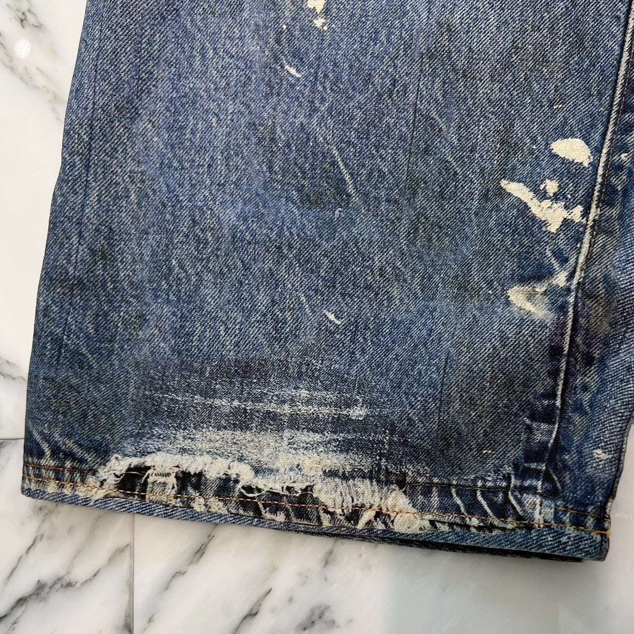 Acne Studios 2024SS Trompe Loeil Chain Graphic Over Denim Pants FN-MN-TR0U001020 Size 50 アクネストゥディオス トロンプルイユ チェーングラフィックオーバーデニムパンツ サイズ50