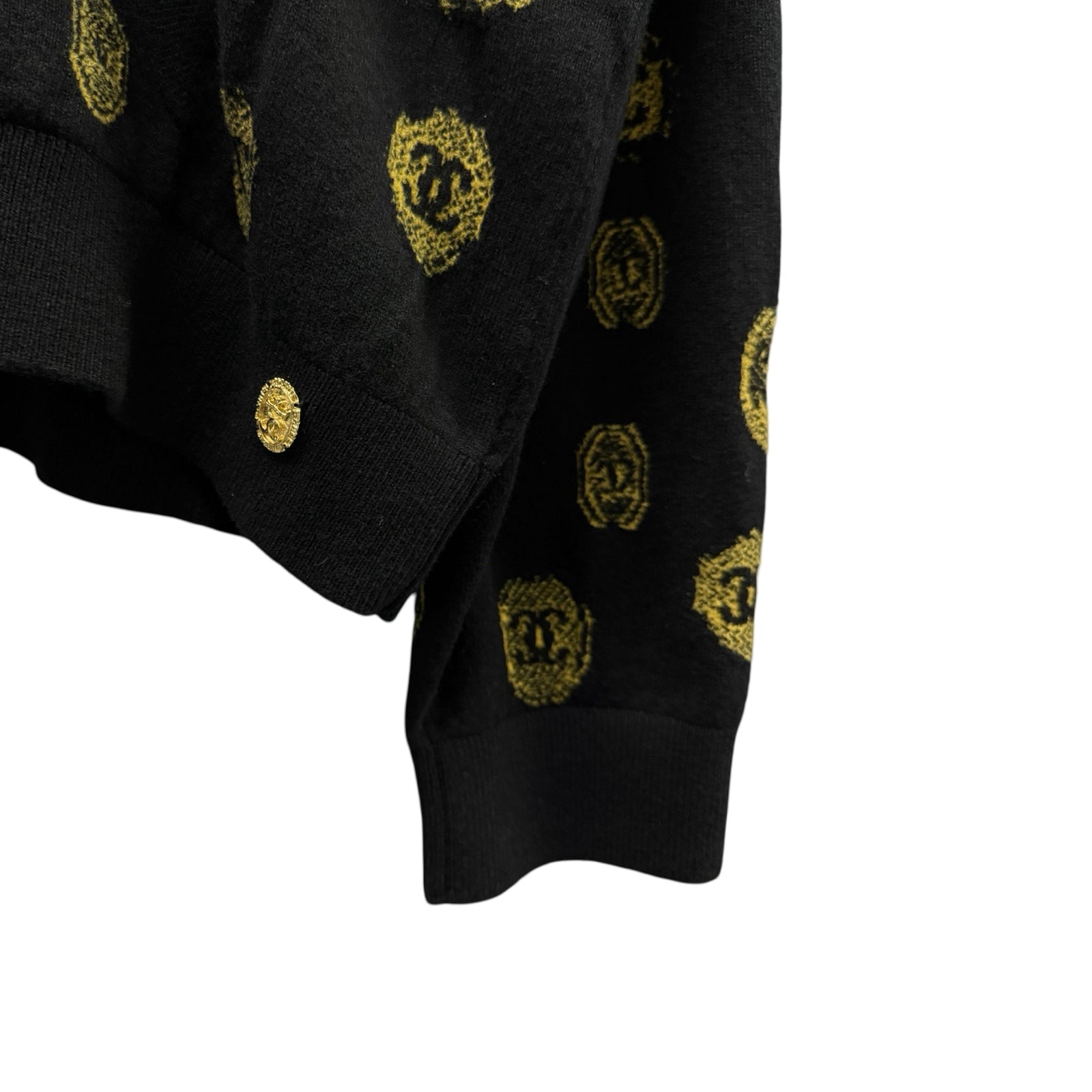 CHANEL 2022SS COCO Ｍark Cashmere Knit Pullover Hoodie P70993K10160 Size 46